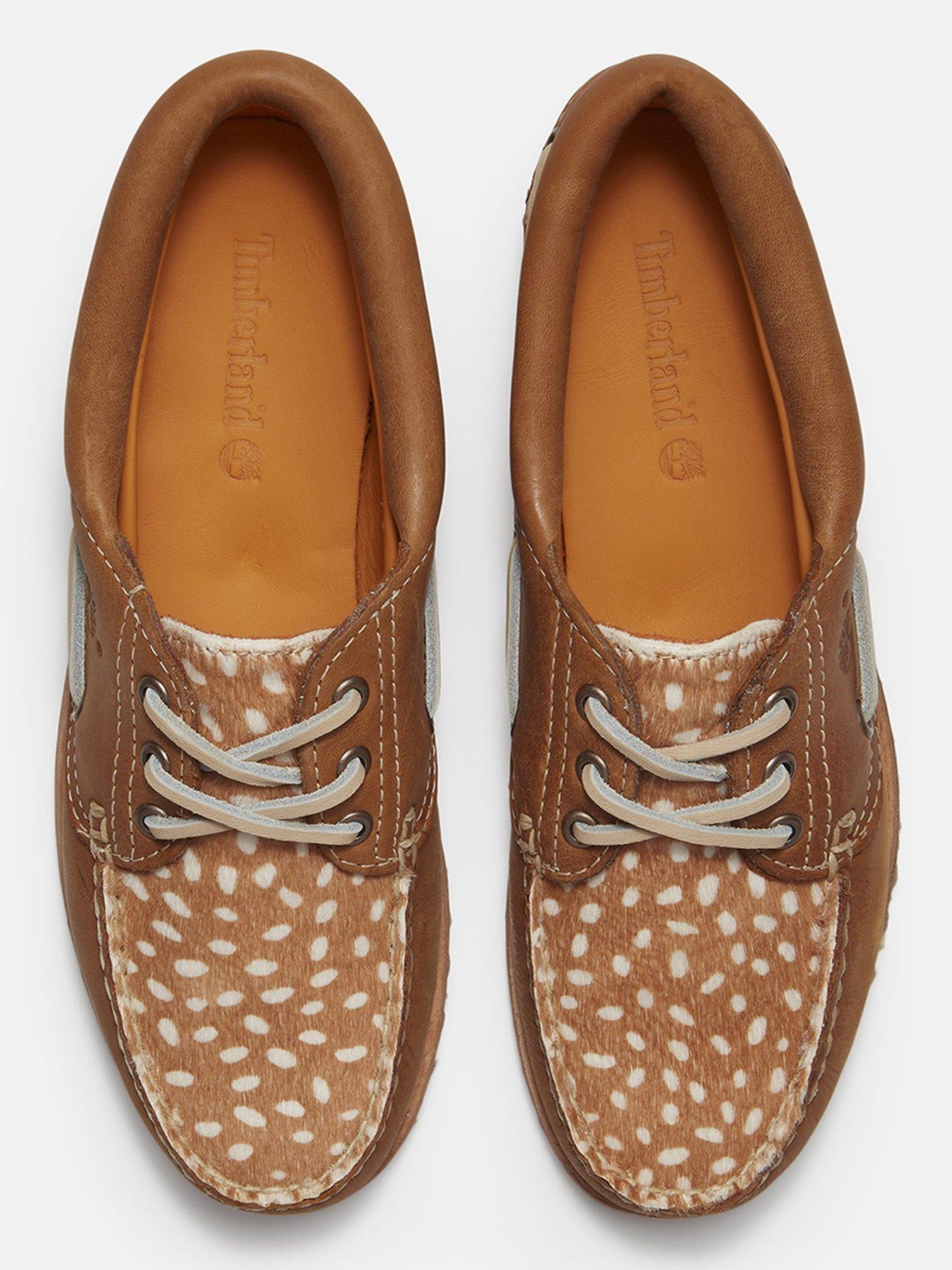 Image 4 of 7 of Timberland Authentic 3-Eye Lug Handsewn Boat Shoe - Brown