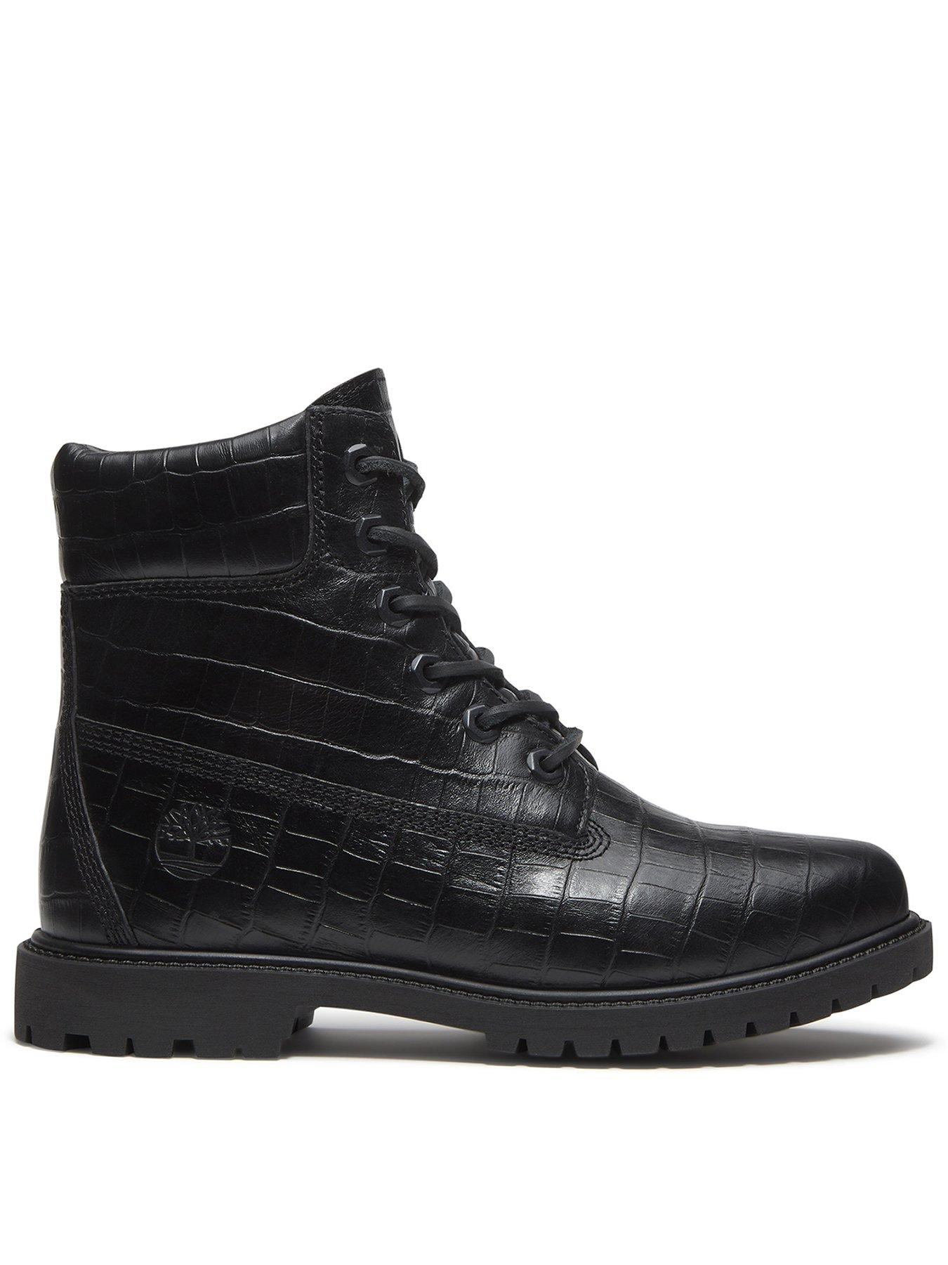 Timberland Timberland Premium 6 Inch Lace Up Boot Black Full Grain