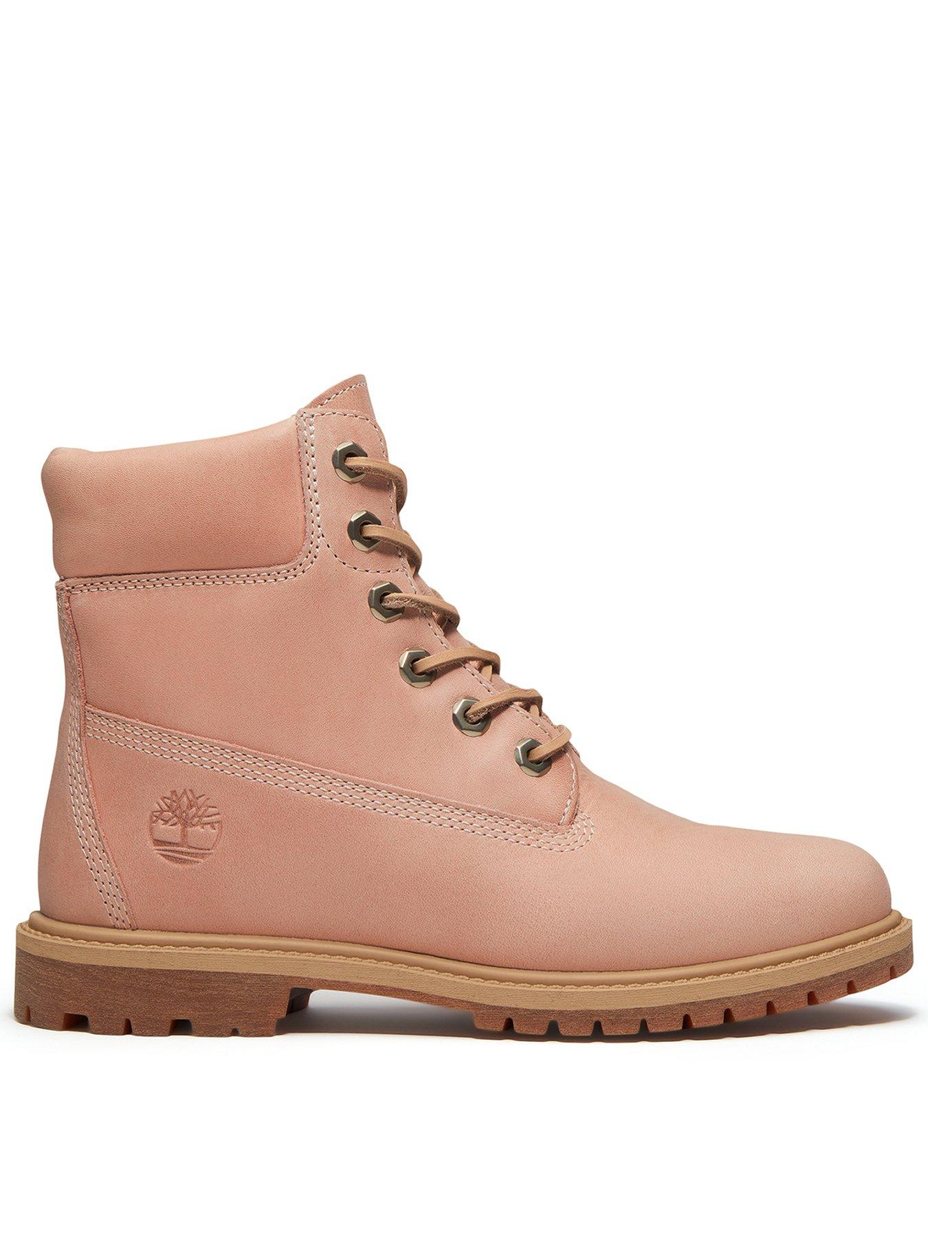 Timberland Timberland Premium 6 Inch Lace Up Boot Light Pink Full Grain