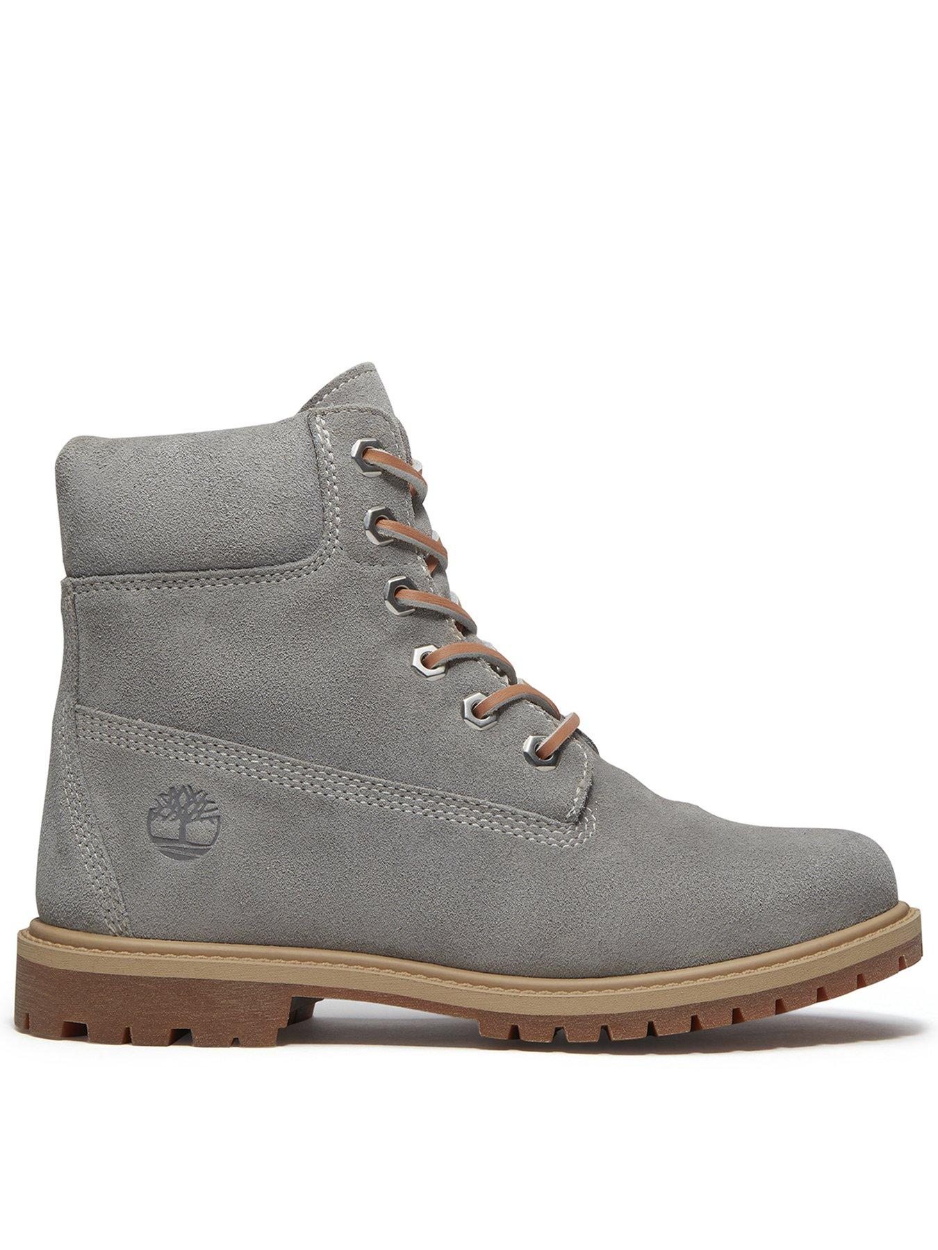 Timberland Timberland Premium 6 Inch Lace Up Boot Medium Grey Suede