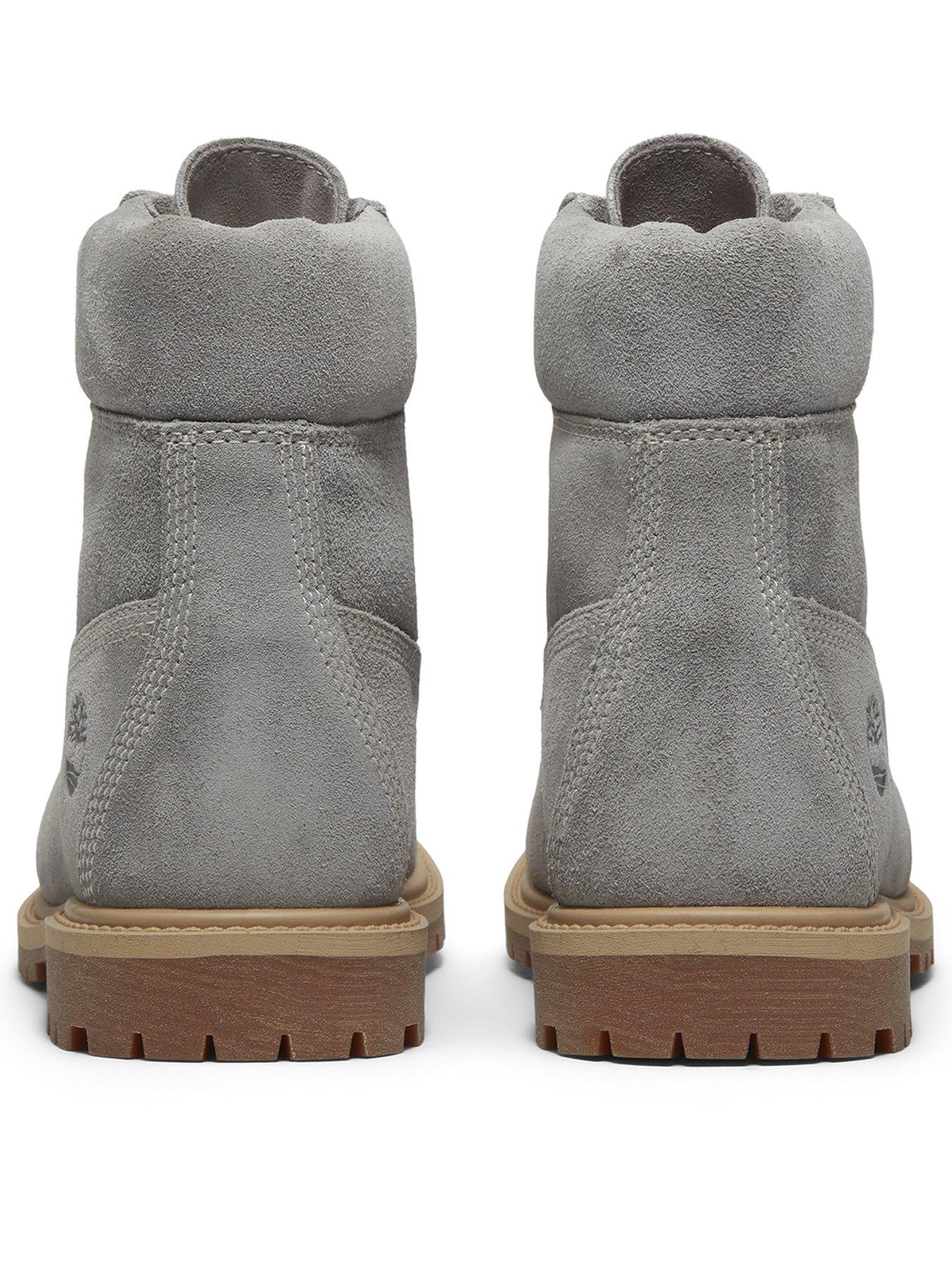 Image 3 of 7 of Timberland Womens Premium Suede Lace-Up 6 Inch Boots - Grey