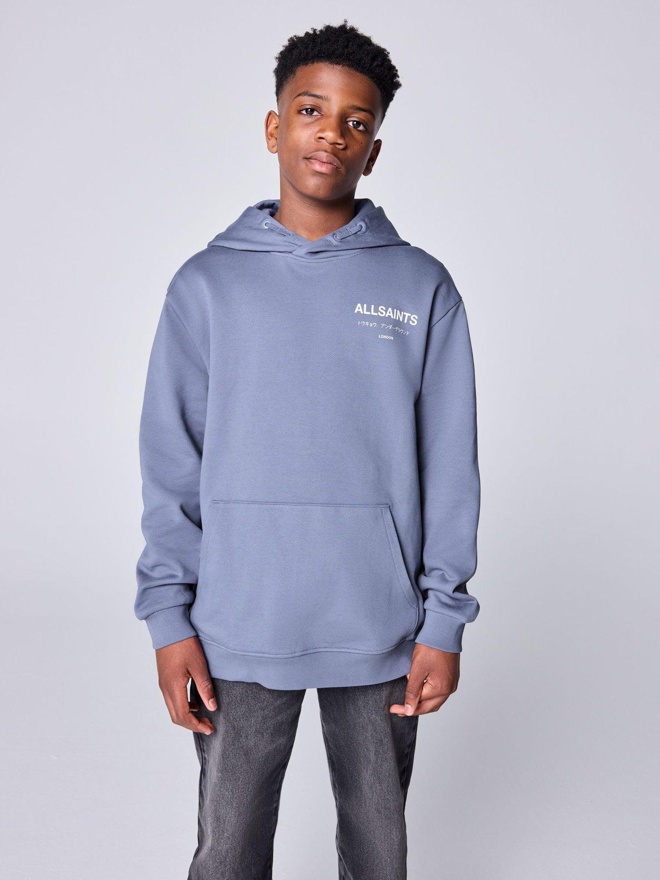 smALLSAINTS Boys' Oversized Logo Pullover Hoodie - Purple