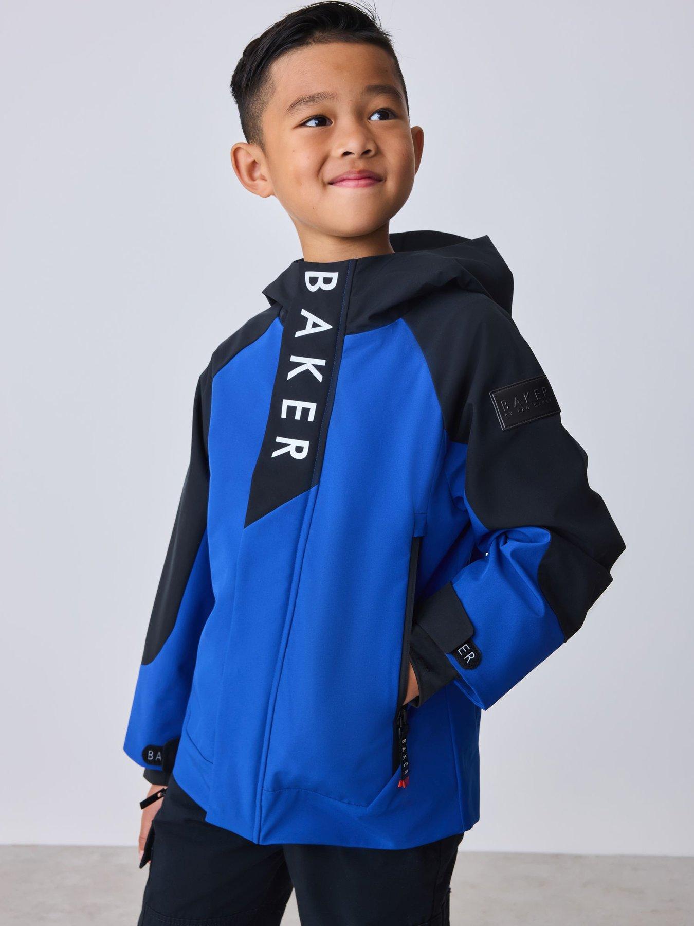 Ted Baker Boys Shower Resistant Colourblock Lightweight Jacket - Blue
