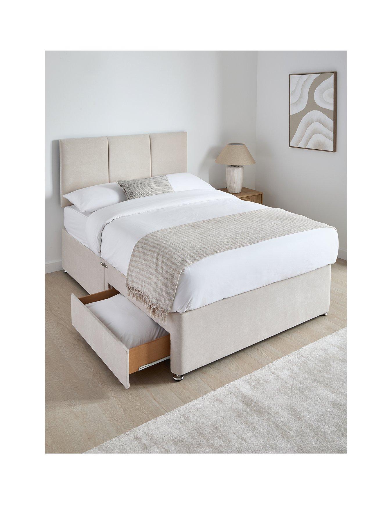 Image 2 of 7 of The Very Collection Sheridan Divan Base with 2 Drawers + Headboard + &nbsp;Natural Fibre Pocket 1000 Mattress