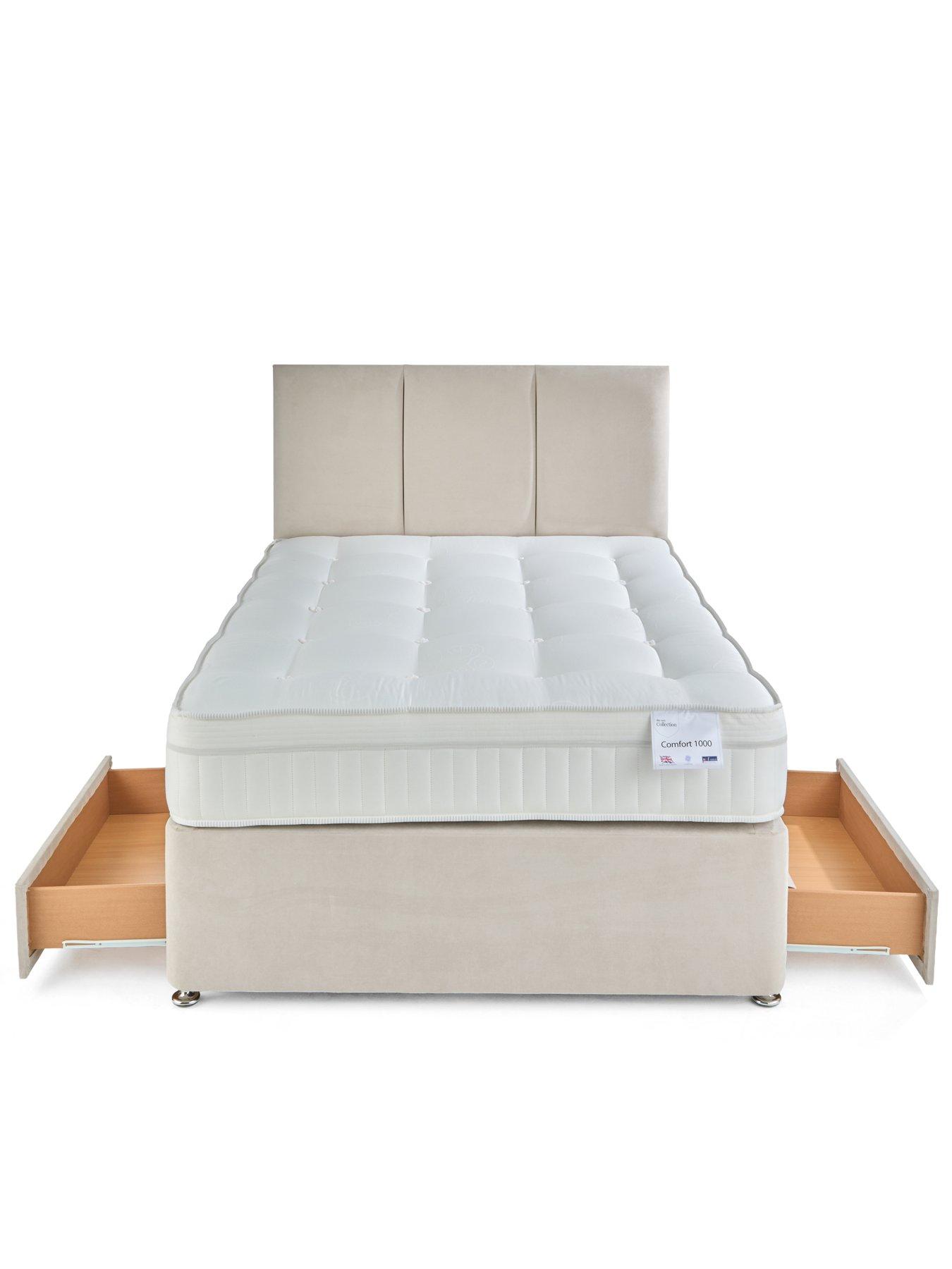 Image 3 of 7 of The Very Collection Sheridan Divan Base with 2 Drawers + Headboard + &nbsp;Natural Fibre Pocket 1000 Mattress