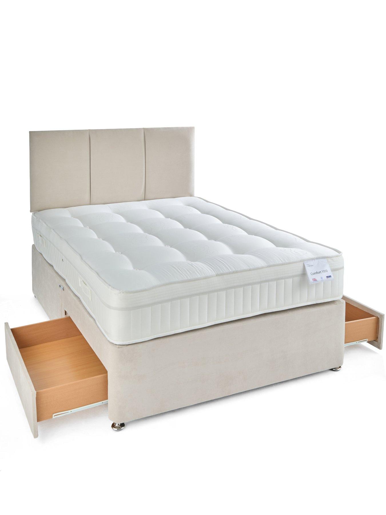 Image 4 of 7 of The Very Collection Sheridan Divan Base with 2 Drawers + Headboard + &nbsp;Natural Fibre Pocket 1000 Mattress