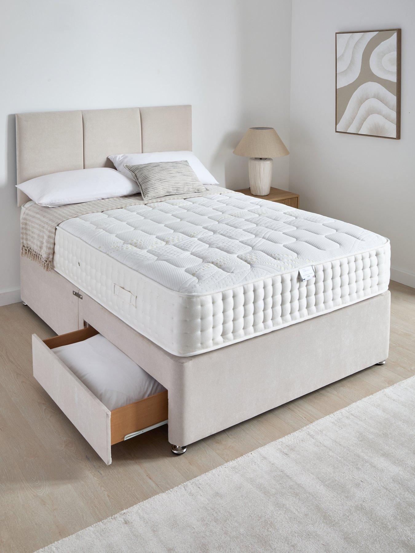 The Very Collection Sheridan Double Divan & Hb With 2 Drawers & Natural Fibre Pocket 1500 Mattress