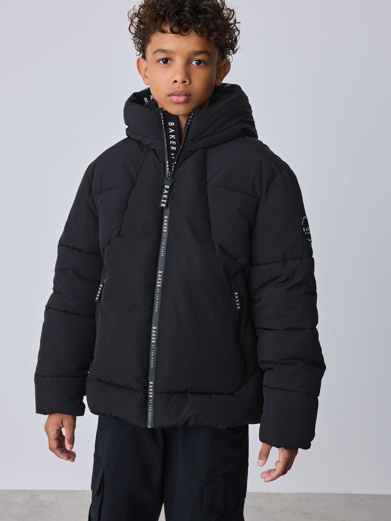 Ted Baker Boys Shower Resistant Padded Coat - Black