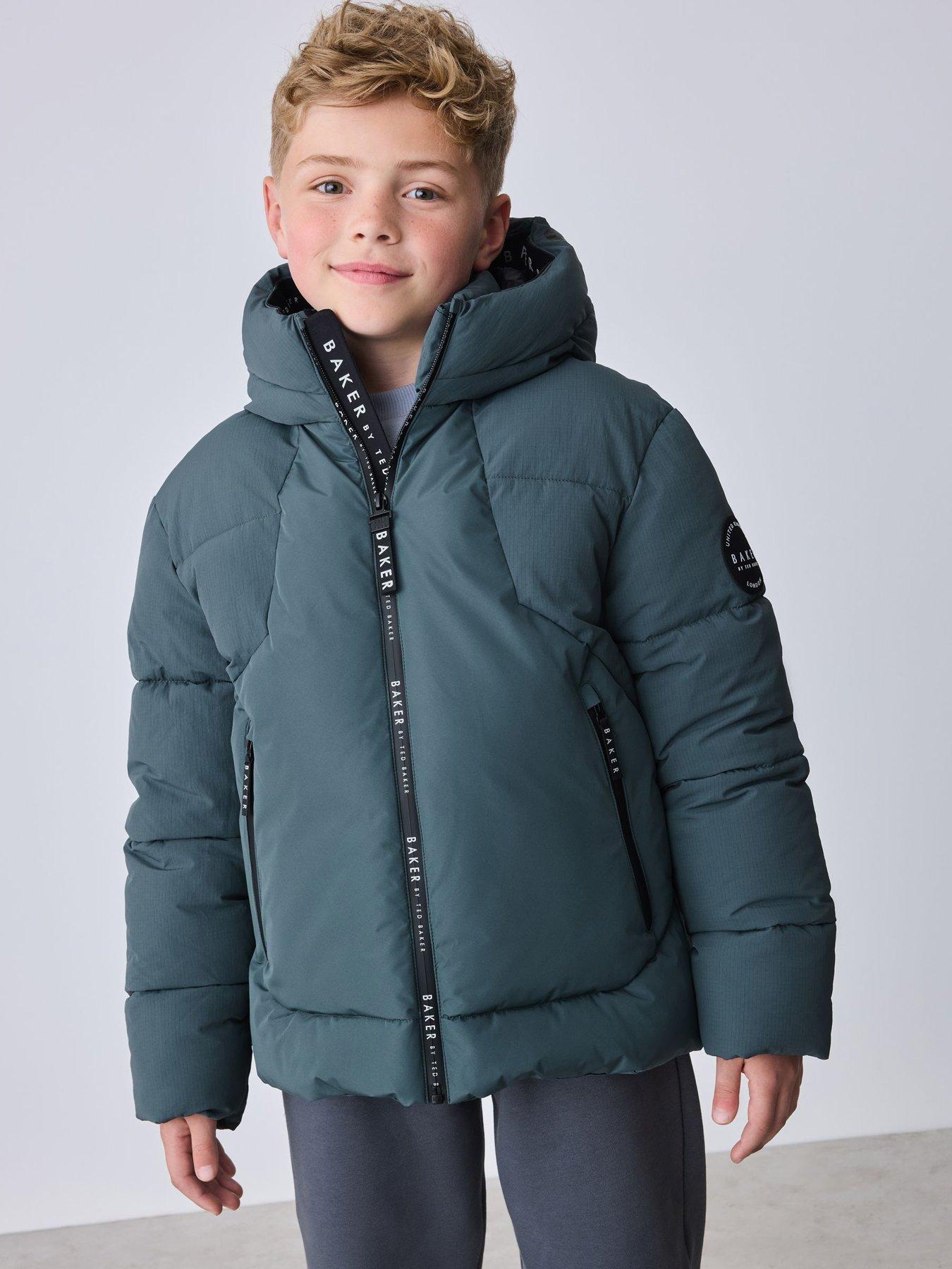 Ted Baker Boys Shower Resistant Padded Coat - Blue