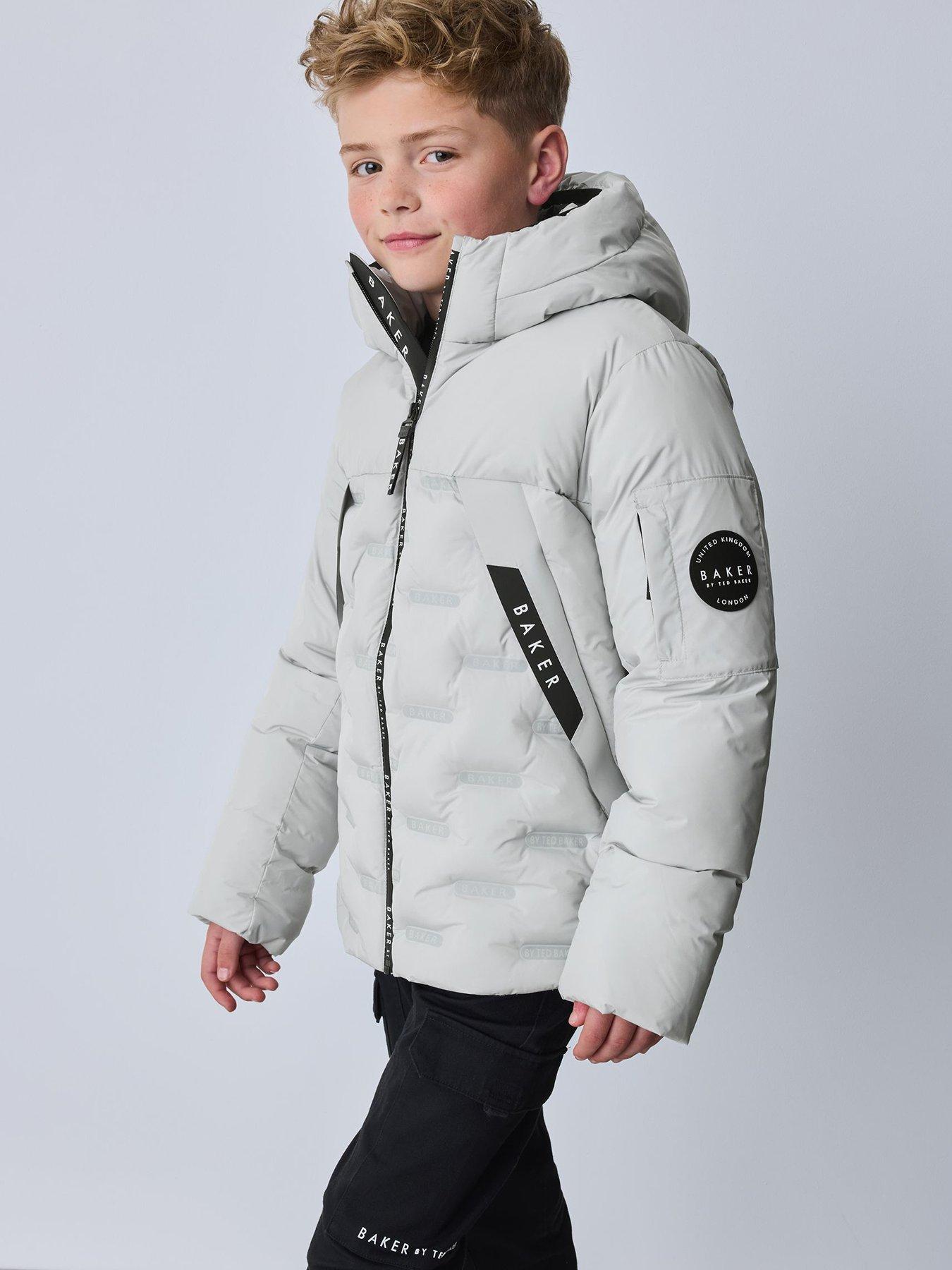 Image 3 of 7 of Ted Baker Boys Shower Resistant Heatseal Coat - Grey
