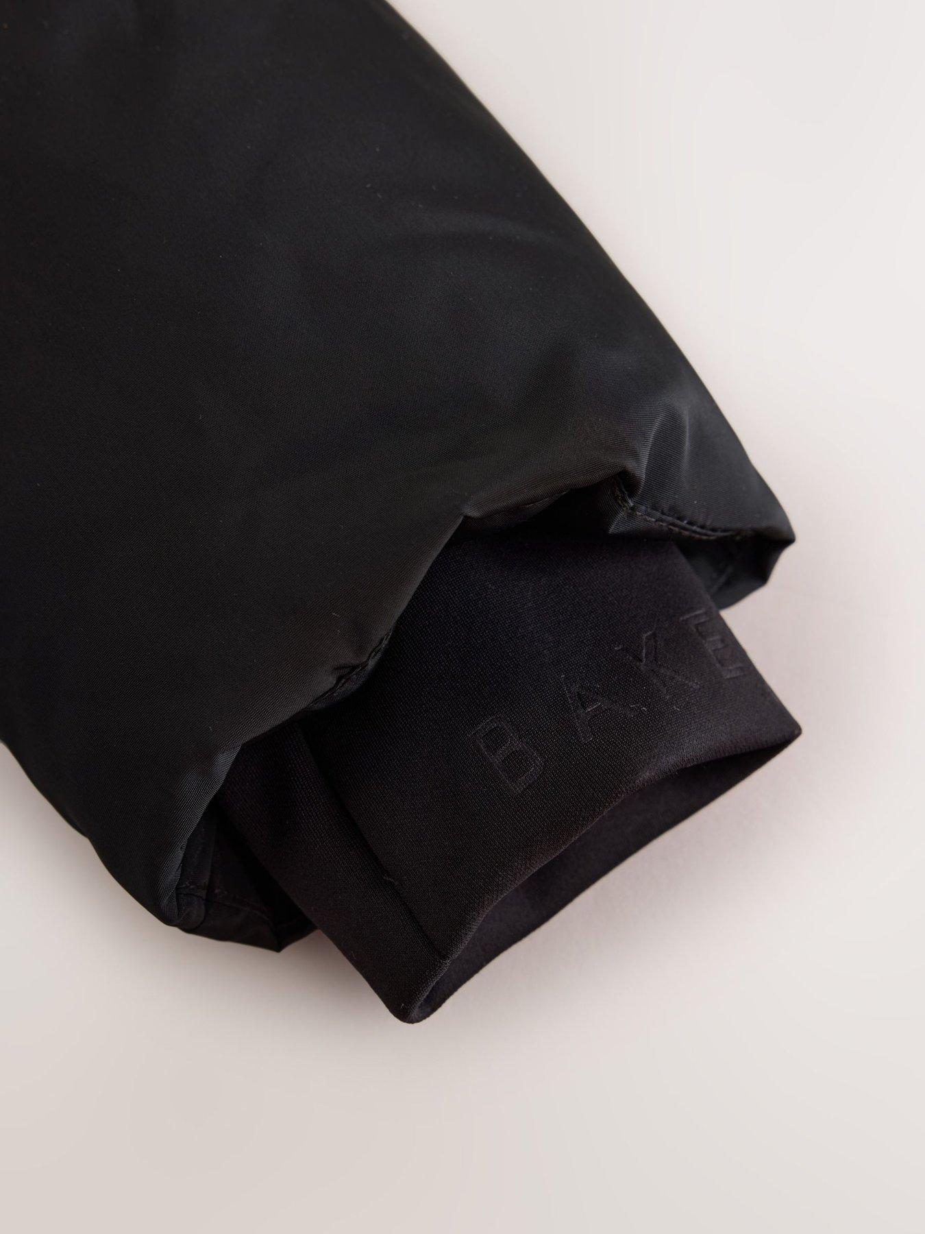 Image 4 of 7 of Ted Baker Older Girls Shower Resistant Short Belted Pleat Skirt Coat - Black