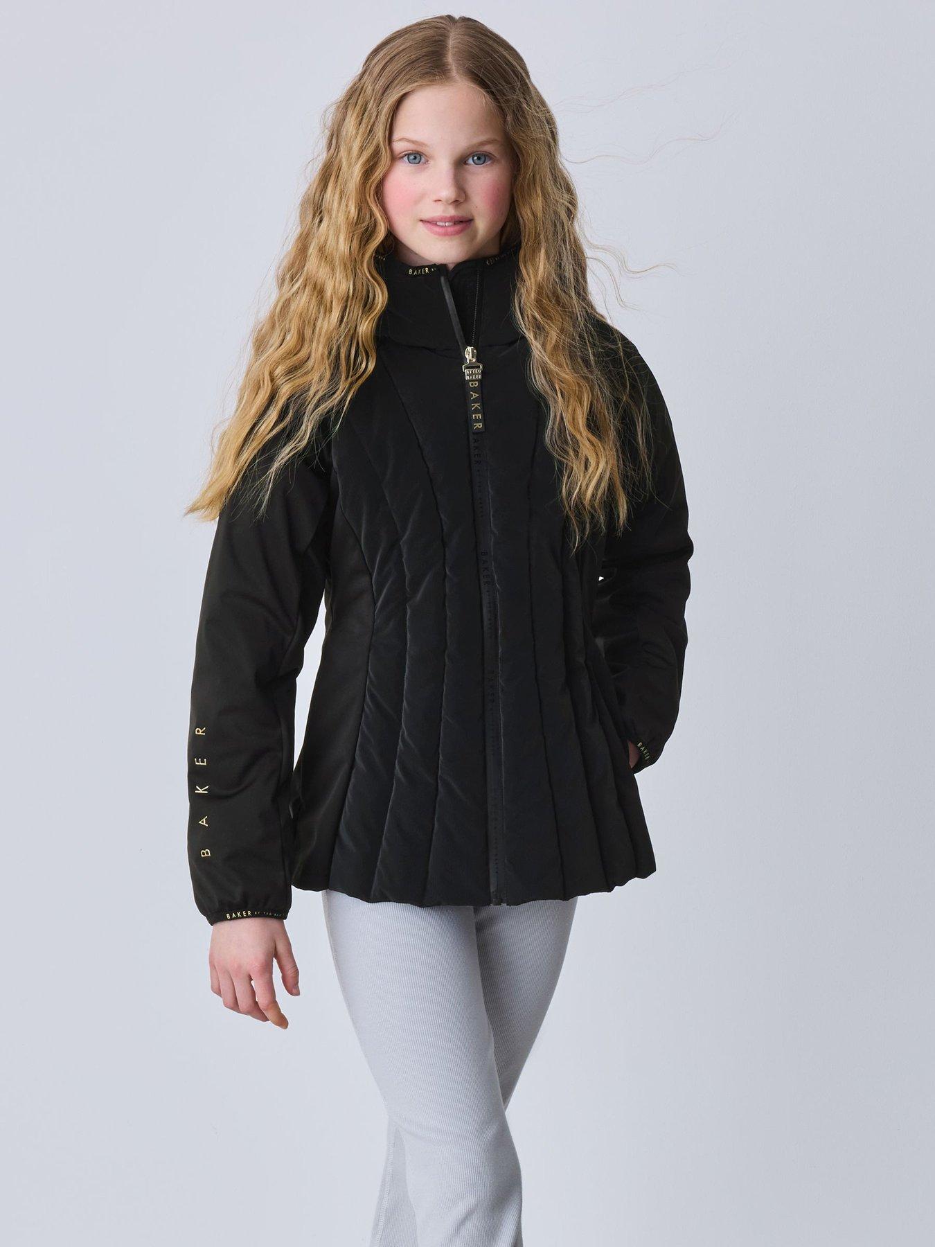 Ted Baker Short Seamed Panel Coat Wrap - Black