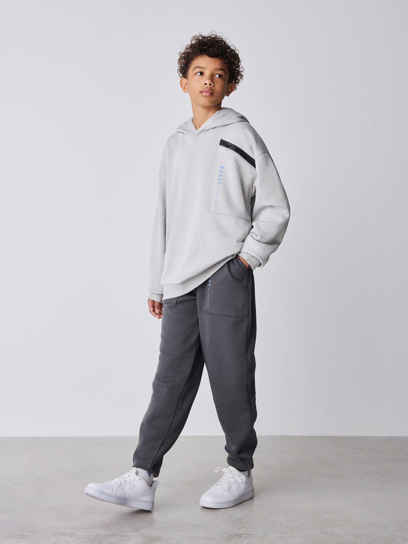 Ted Baker Boys Tonal Hoody & Joggers Set - Grey