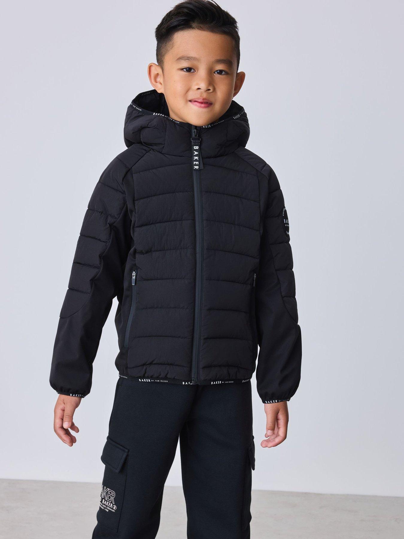 Ted Baker Boys Shower Resistant Neoprene Padded Jacket - Black