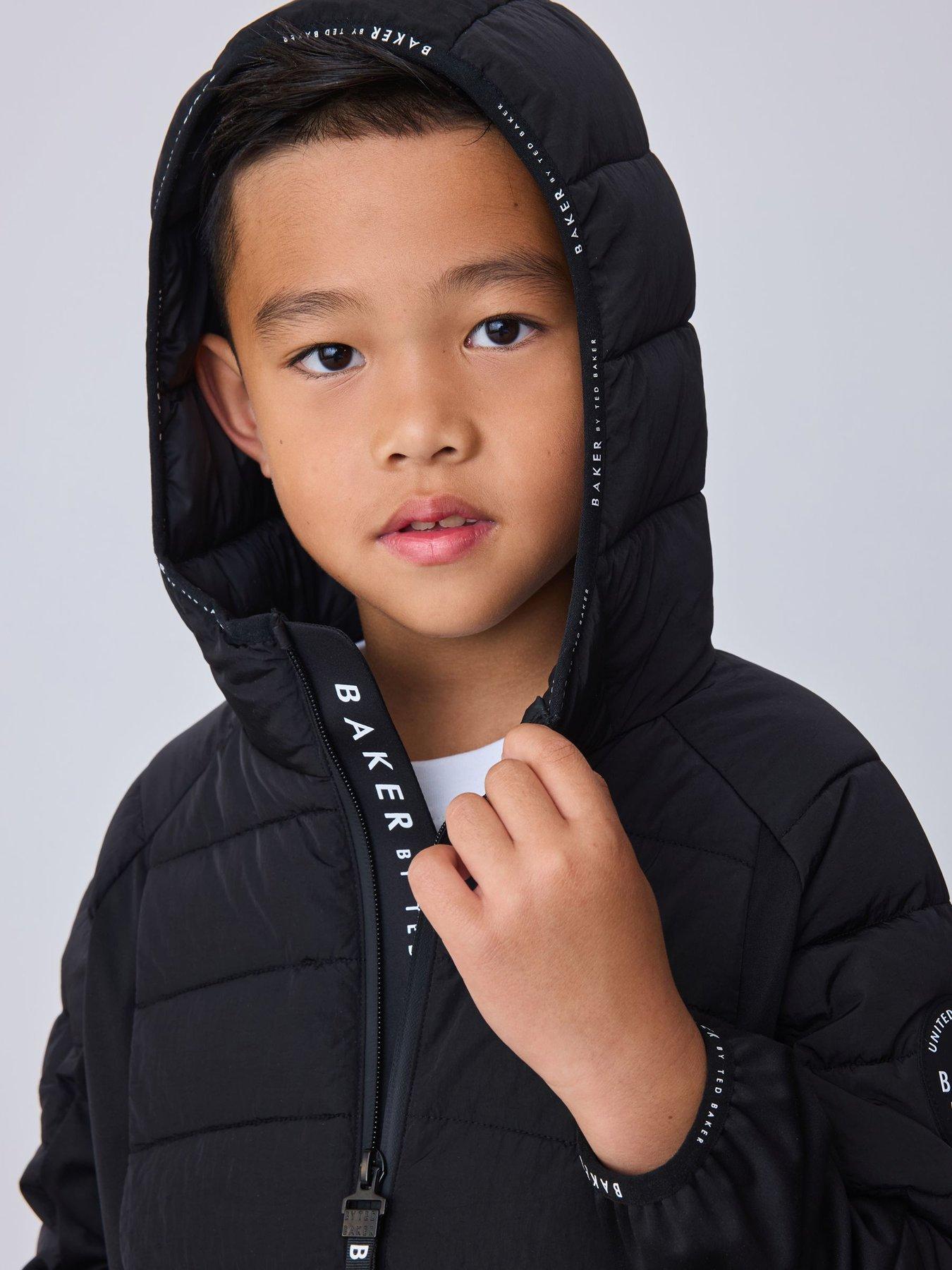 Image 3 of 6 of Ted Baker Boys Shower Resistant Neoprene Padded Jacket - Black