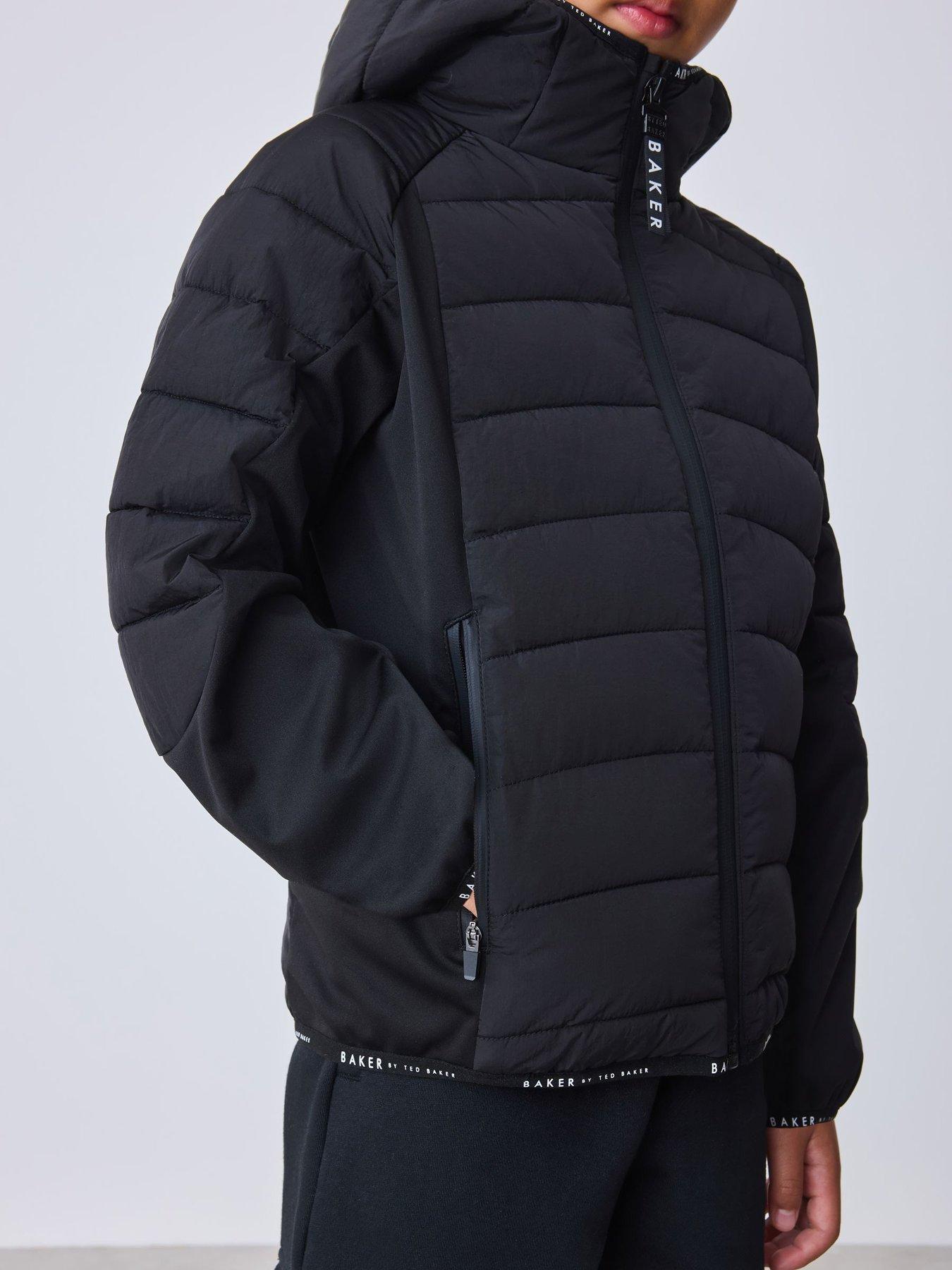 Image 4 of 6 of Ted Baker Boys Shower Resistant Neoprene Padded Jacket - Black