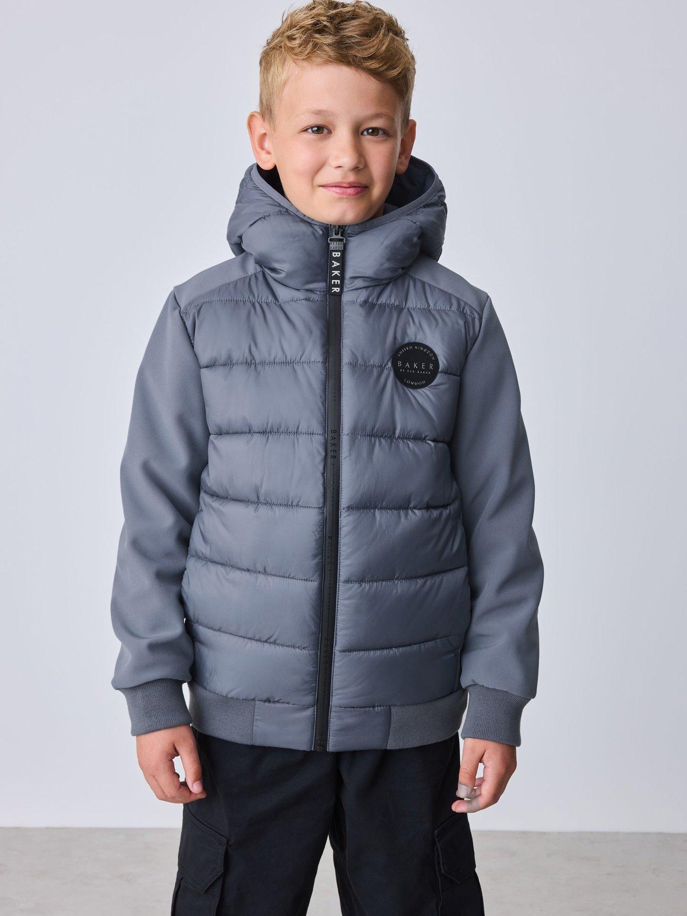 Ted Baker Boys' Quilted Hooded Padded Jacket - Blue