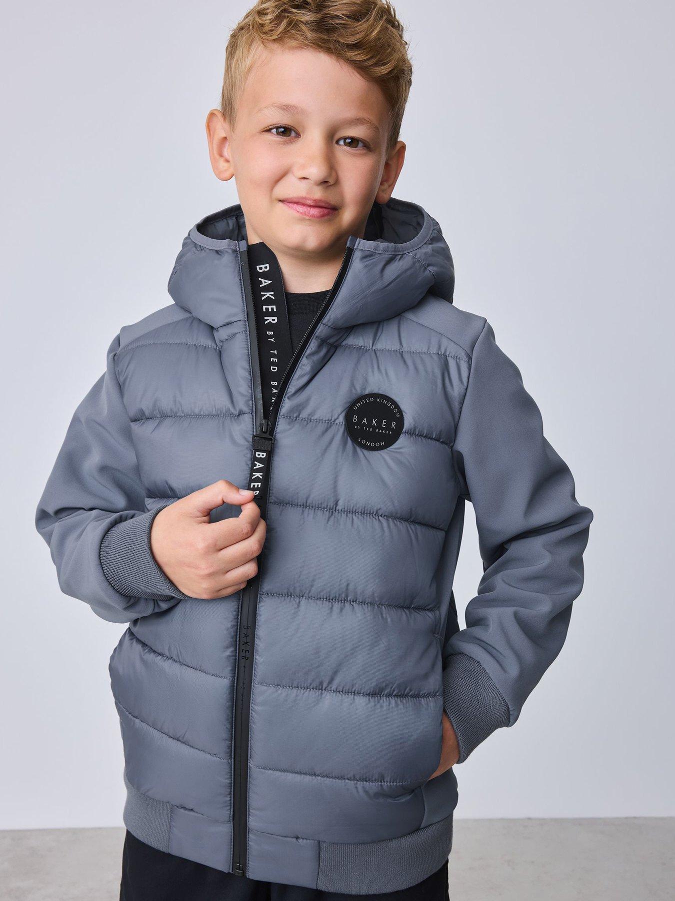 Image 3 of 7 of Ted Baker Boys Shower Resistant Neoprene Padded Jacket - Grey
