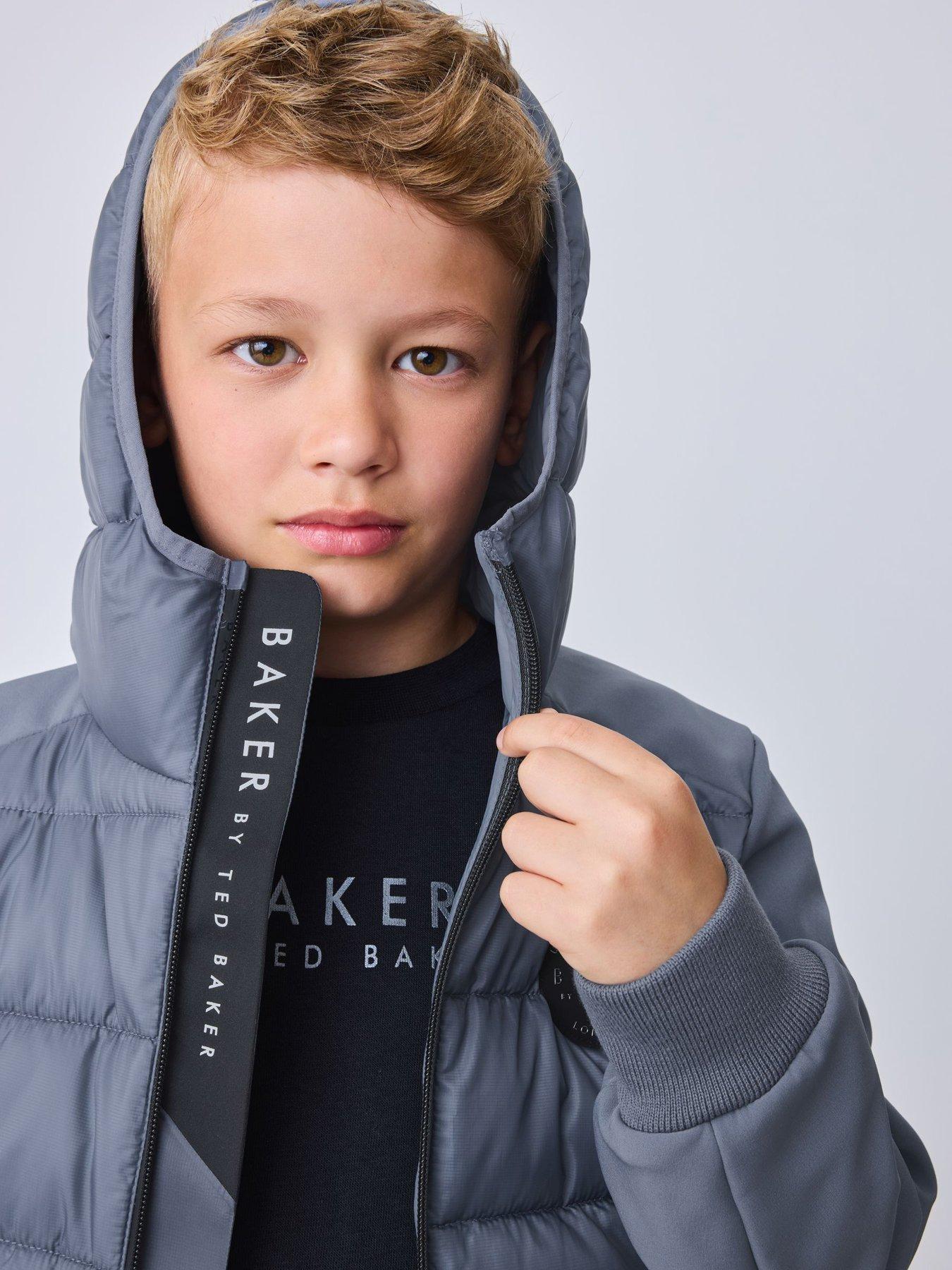Image 4 of 7 of Ted Baker Boys Shower Resistant Neoprene Padded Jacket - Grey