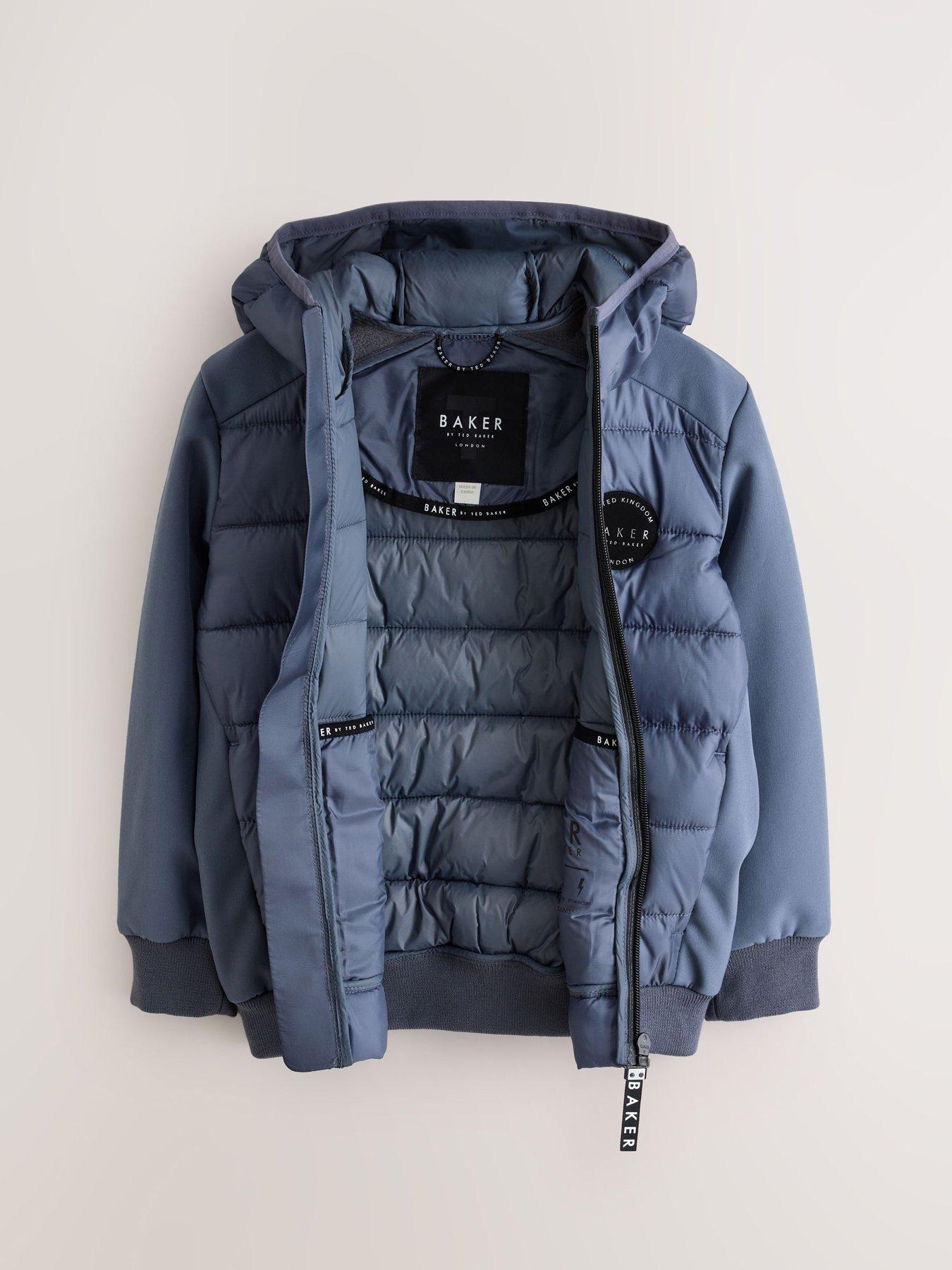 Image 5 of 7 of Ted Baker Boys Shower Resistant Neoprene Padded Jacket - Grey