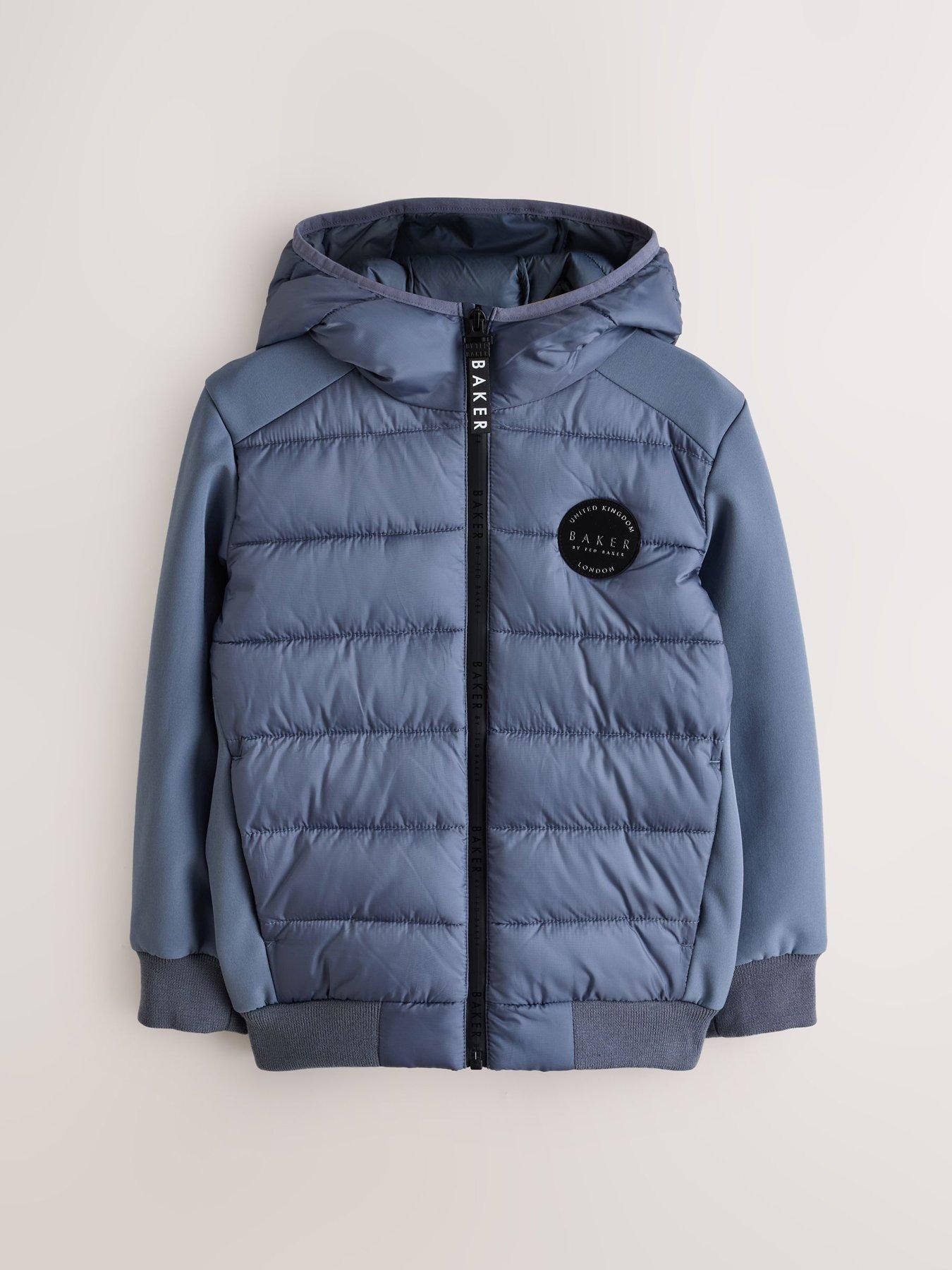 Image 6 of 7 of Ted Baker Boys Shower Resistant Neoprene Padded Jacket - Grey