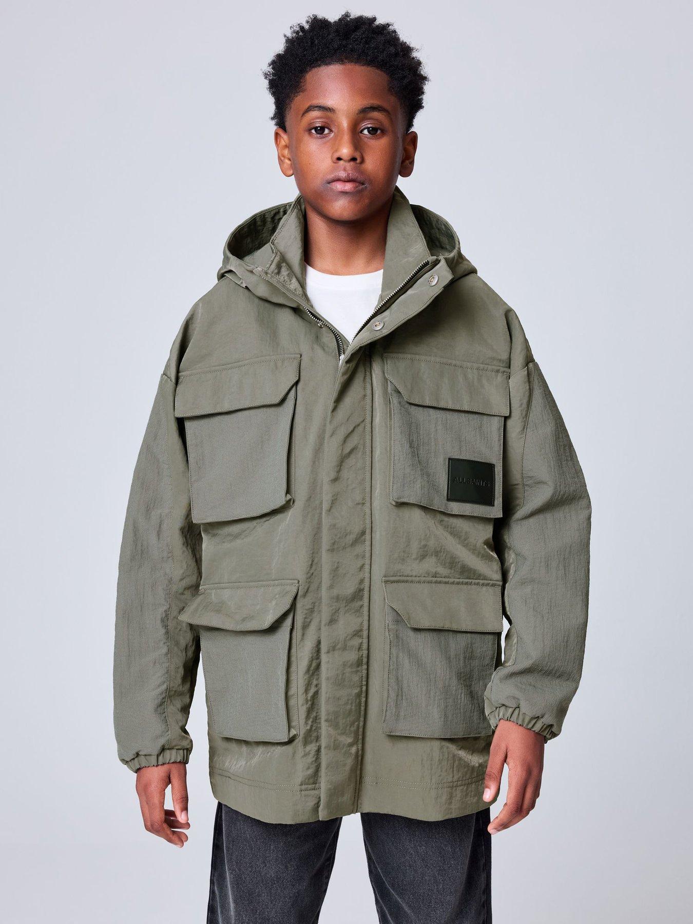 smALLSAINTS Boys' Hooded Parka Jacket - Green
