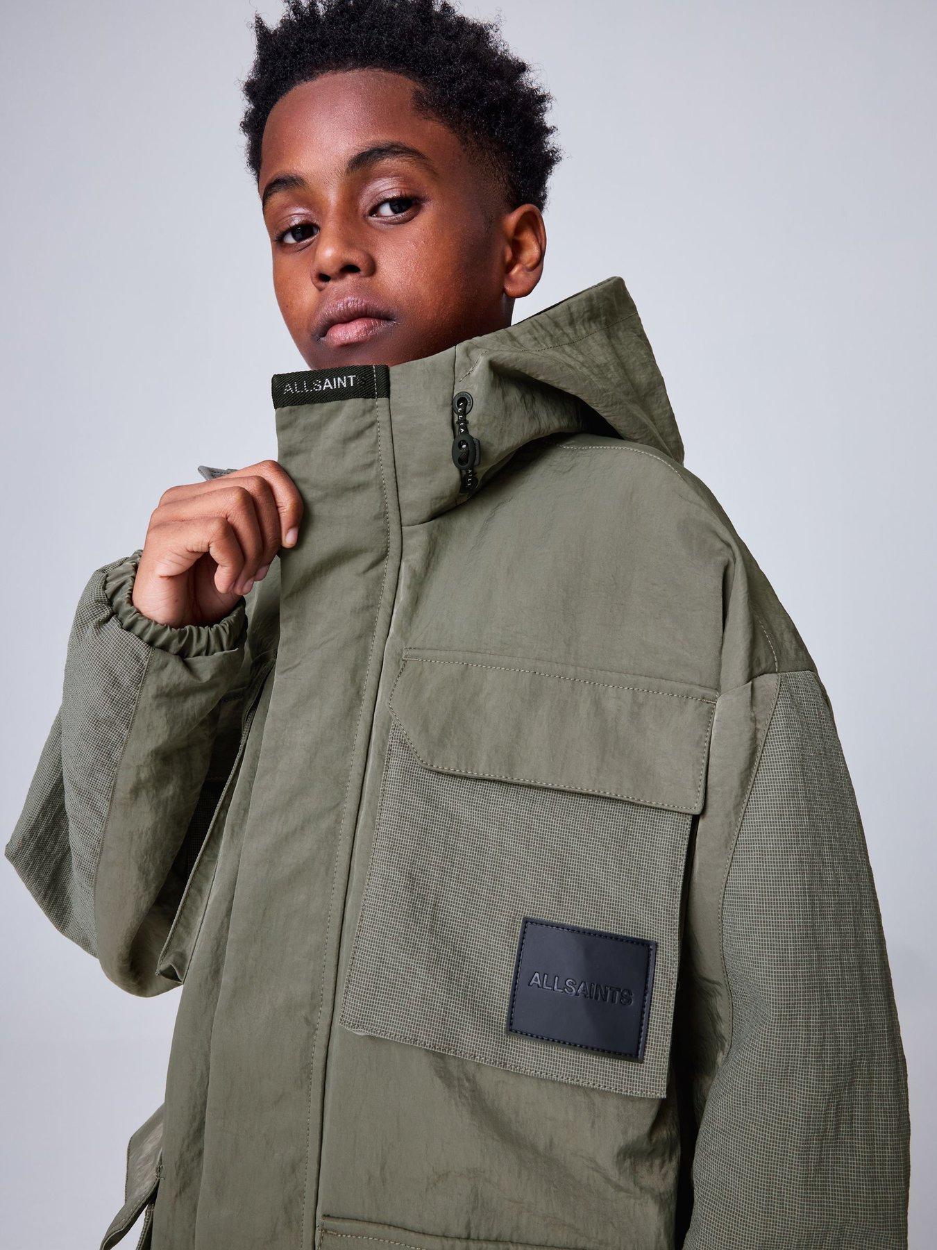 smALLSAINTS Boys' Hooded Parka Jacket - Green