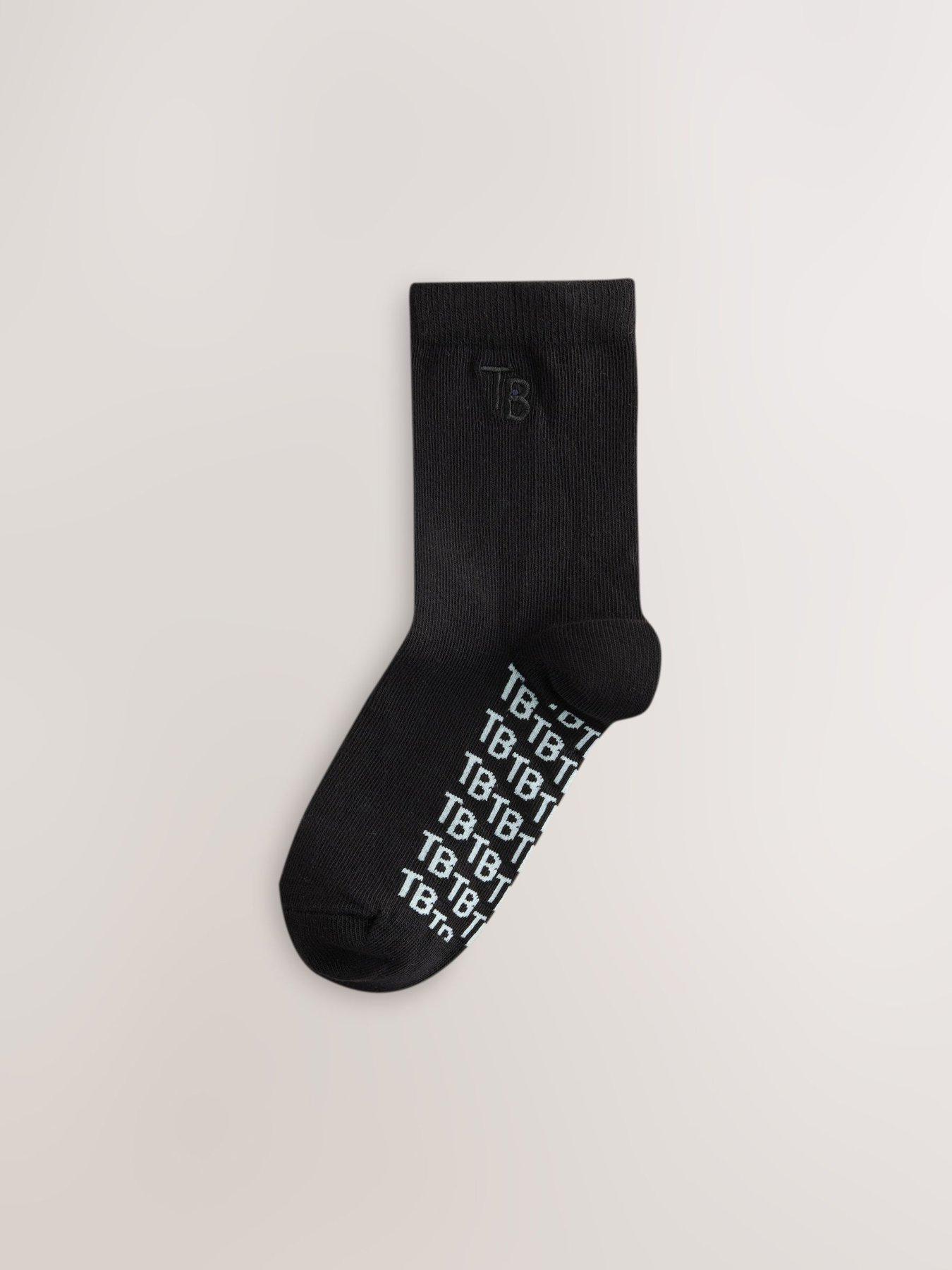 Image 5 of 7 of Ted Baker Boys 6 Pack TB Logo Crew Socks - Black