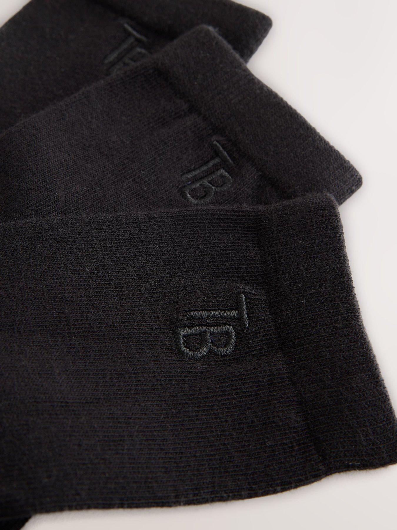 Image 7 of 7 of Ted Baker Boys 6 Pack TB Logo Crew Socks - Black
