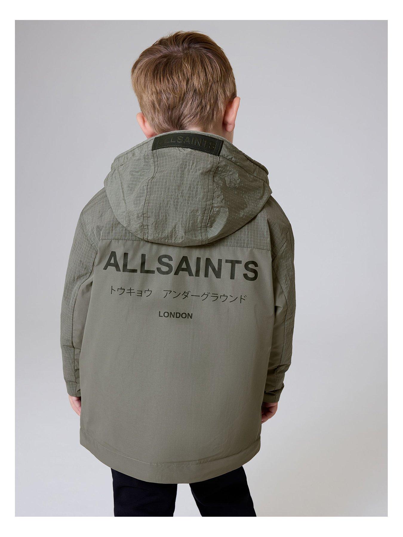 Image 2 of 7 of smALLSAINTS Kids' Underground Lightweight Hooded Jacket - Khaki Green
