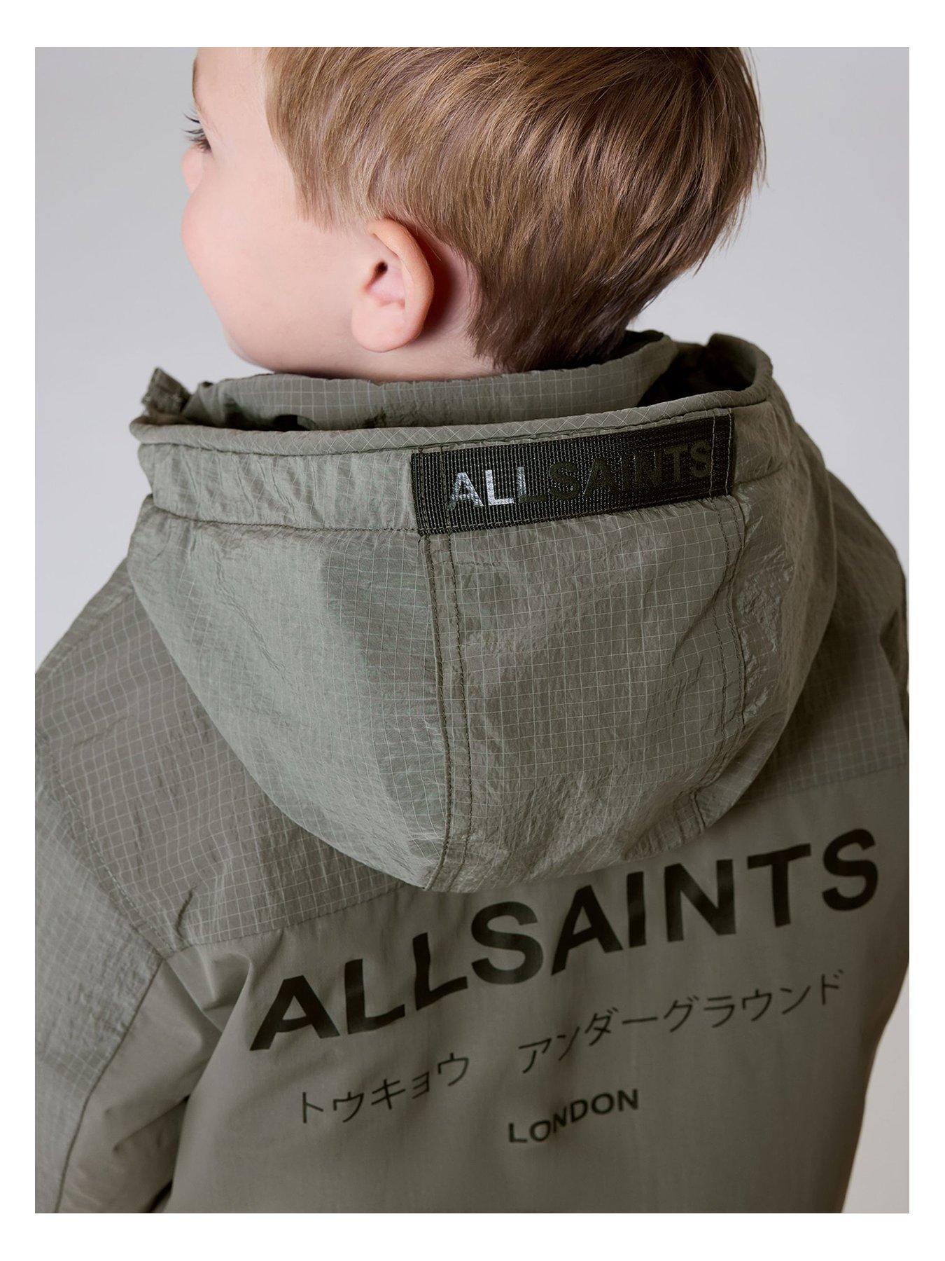 Image 3 of 7 of smALLSAINTS Kids' Underground Lightweight Hooded Jacket - Khaki Green