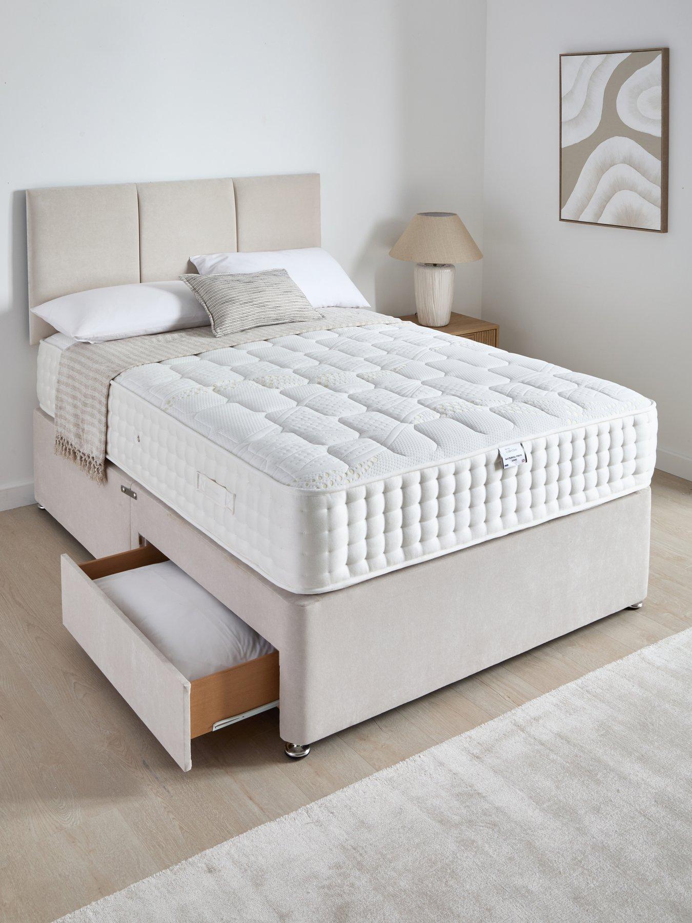The Very Collection Sheridan Double Divan & Hb With 2 Drawers & Natural Fibre Pocket 2000 Mattress