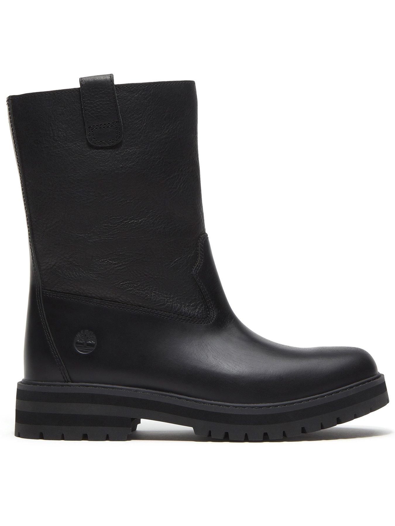 Timberland Britton Drive Pull-On Leather Boots - Black