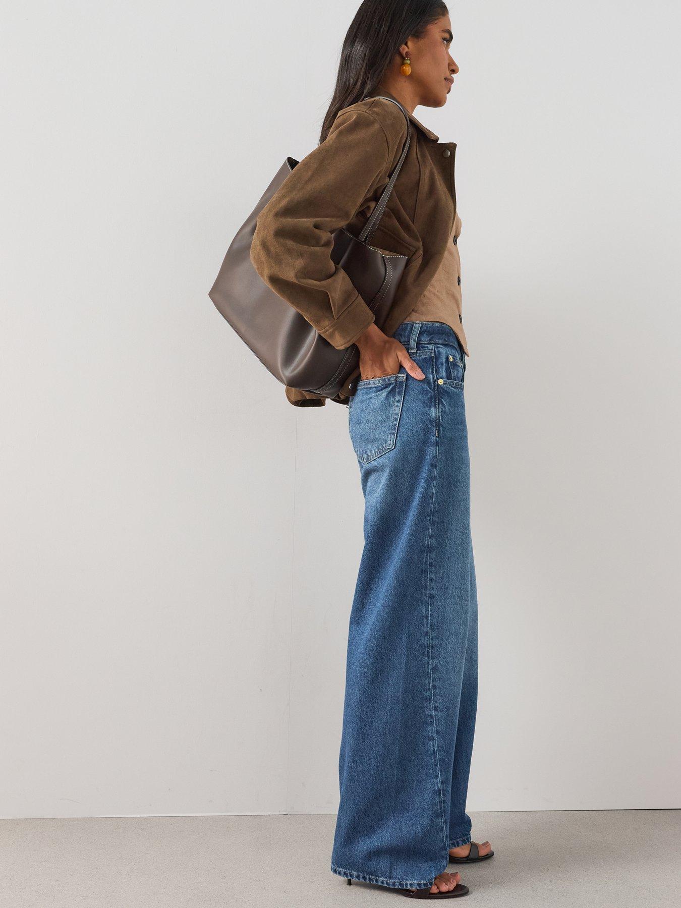 The Very Collection New Relaxed Wide Jeans - Dark Wash