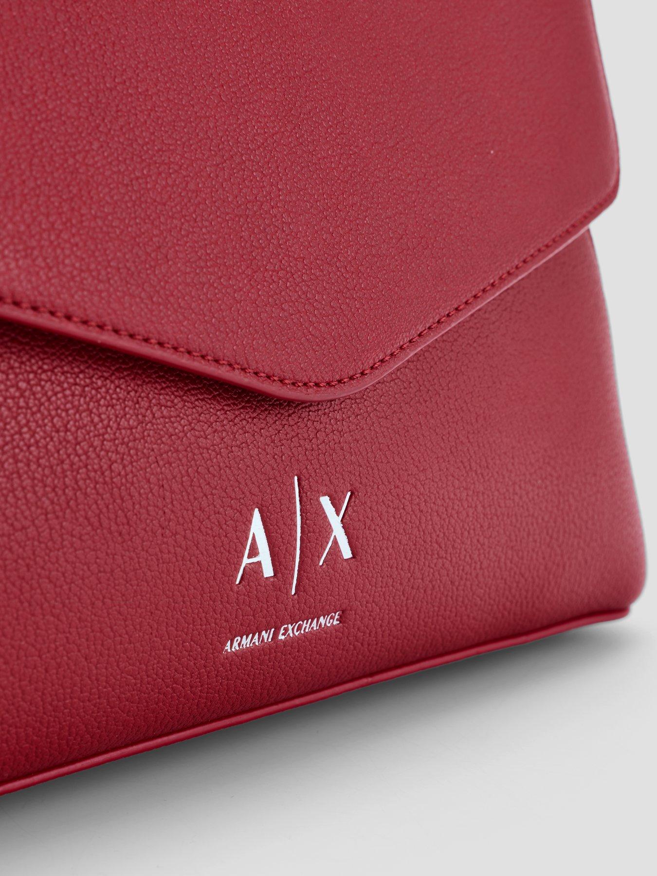 Image 3 of 5 of Armani Exchange Armani Exchange Isabel Logo Strap Shoulder Bag - Red