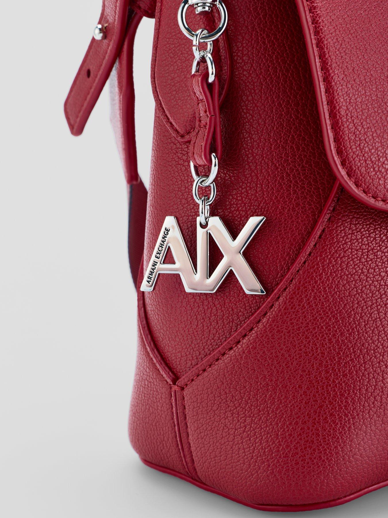 Image 4 of 5 of Armani Exchange Armani Exchange Isabel Logo Strap Shoulder Bag - Red
