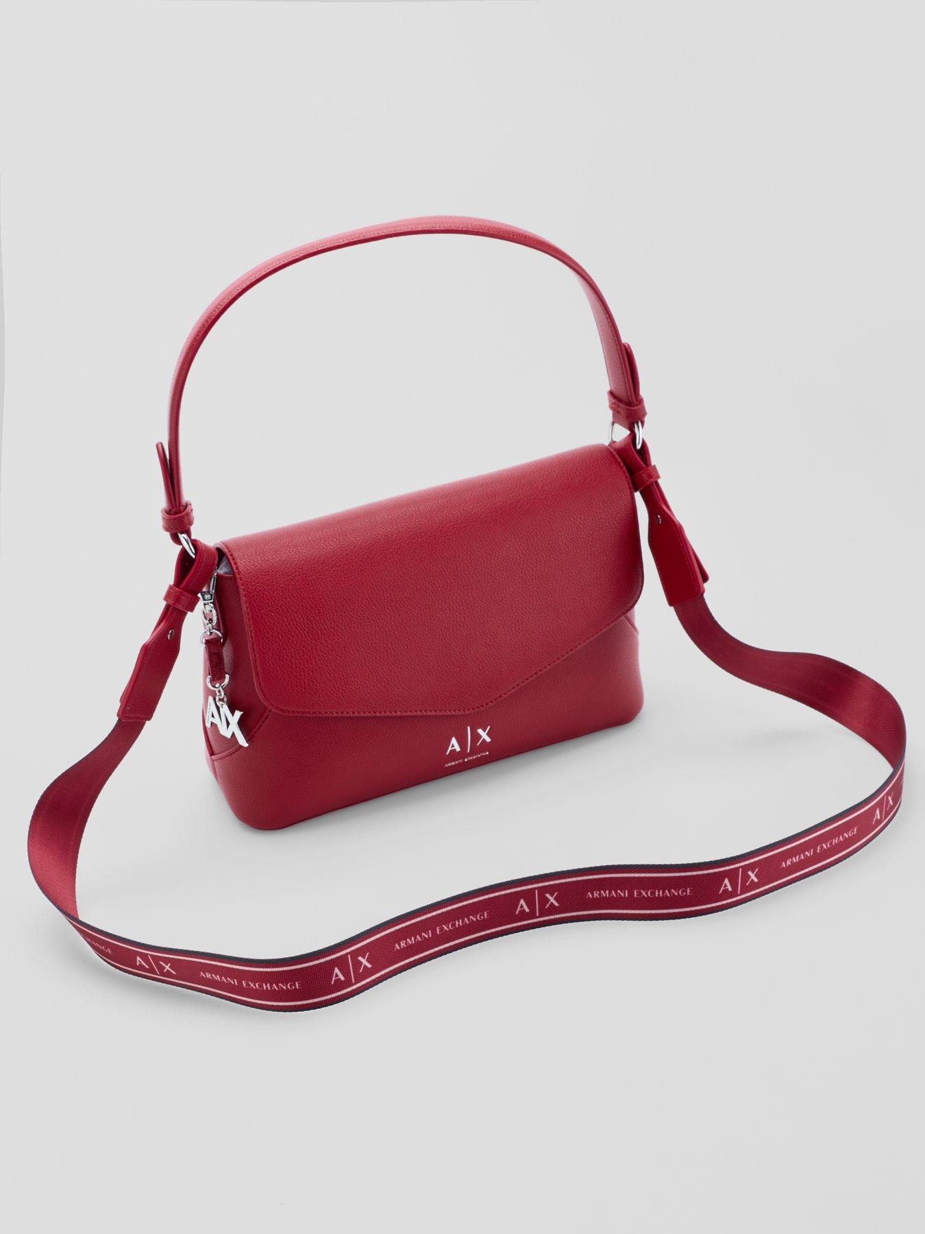 Image 5 of 5 of Armani Exchange Armani Exchange Isabel Logo Strap Shoulder Bag - Red