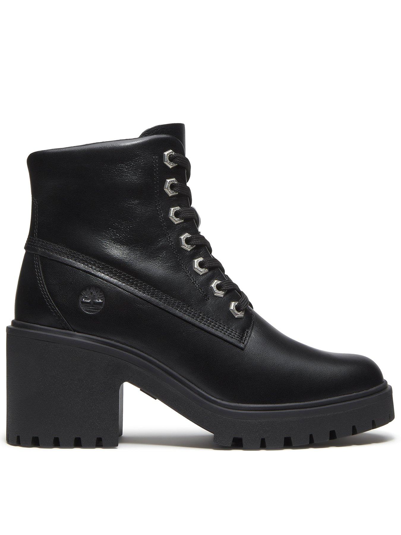 Timberland Stone Heights Mid Lace Up Boot Black Full Grain