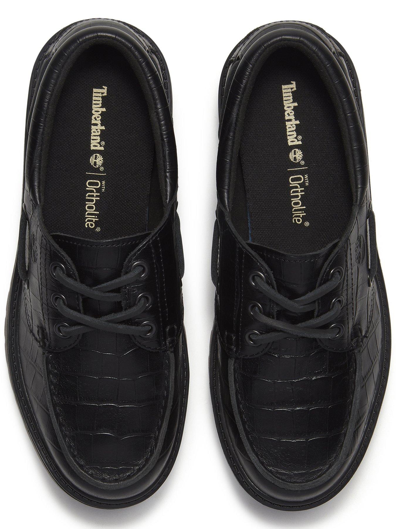Image 4 of 7 of Timberland Stone Street Platform Boat Shoes - Black