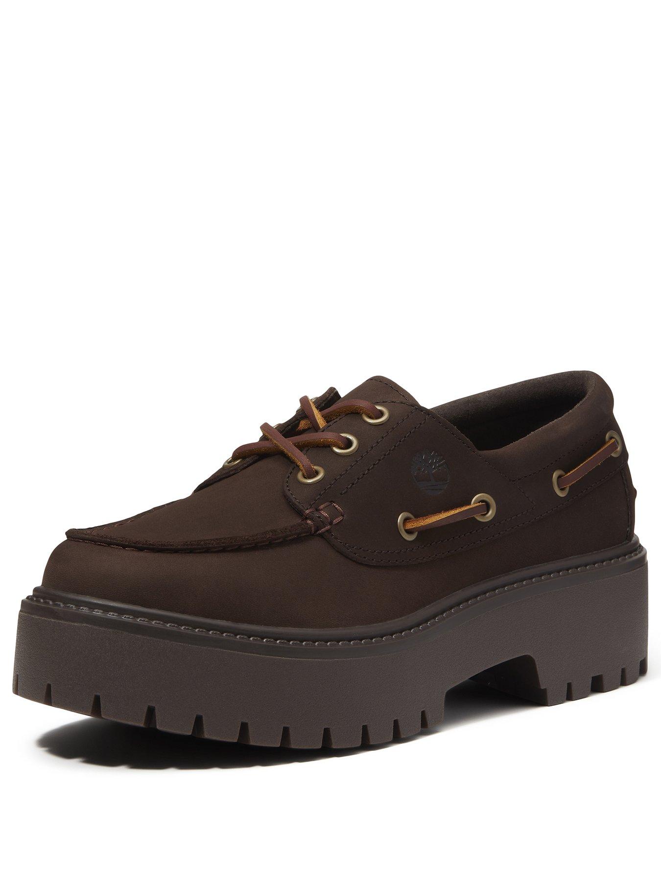 Image 2 of 6 of Timberland Stone Street Platform Boat Shoes - Dark Brown
