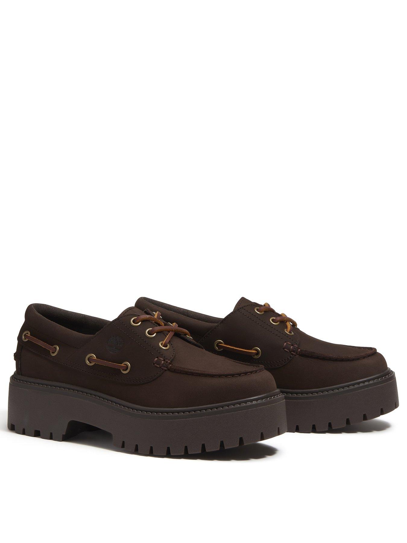 Image 3 of 6 of Timberland Stone Street Platform Boat Shoes - Dark Brown