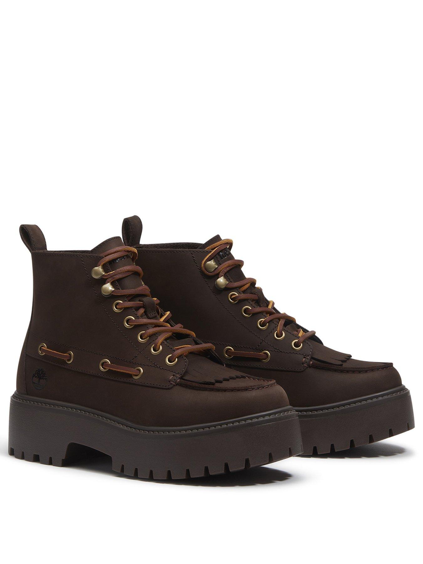 Image 2 of 7 of Timberland Stone Street Mid Lace Up Boot Dark Brown Nubuck