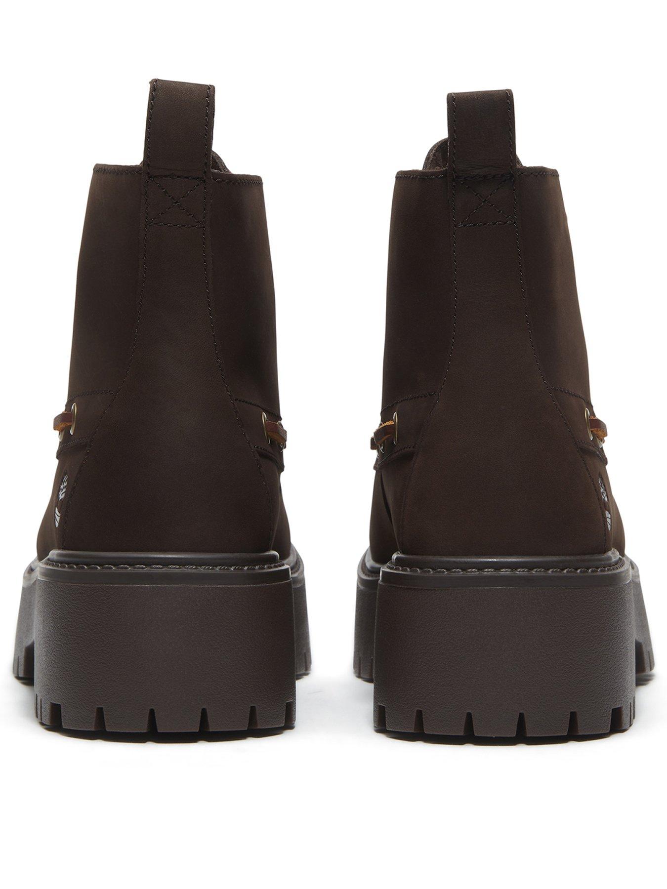 Image 3 of 7 of Timberland Stone Street Mid Lace Up Boot Dark Brown Nubuck