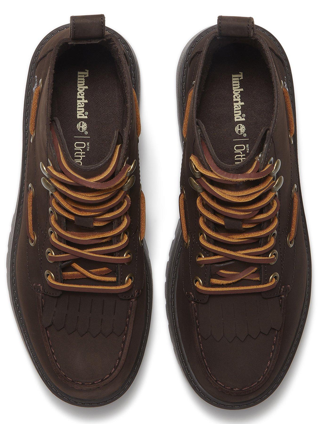 Image 4 of 7 of Timberland Stone Street Mid Lace Up Boot Dark Brown Nubuck