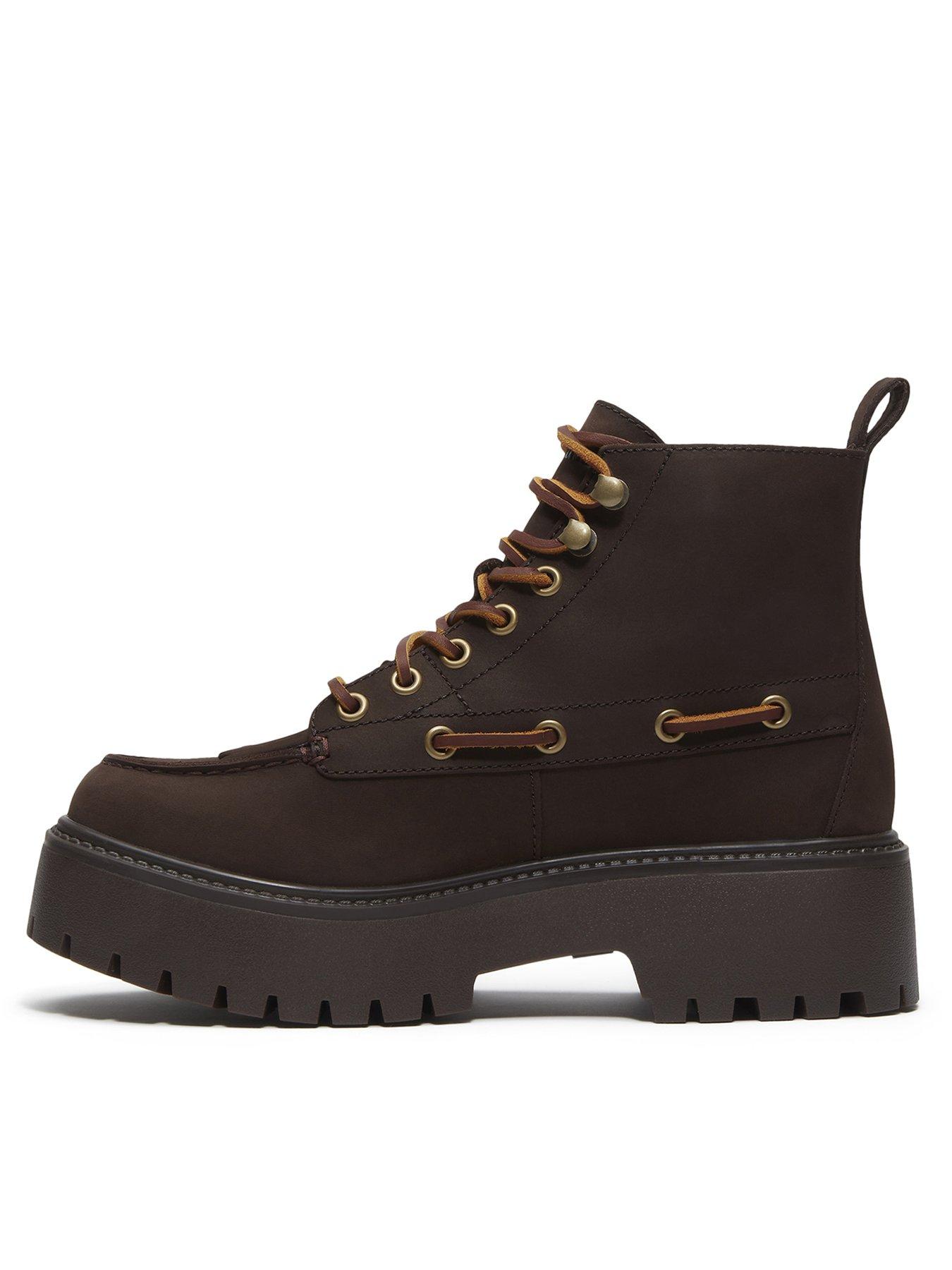 Image 6 of 7 of Timberland Stone Street Mid Lace Up Boot Dark Brown Nubuck