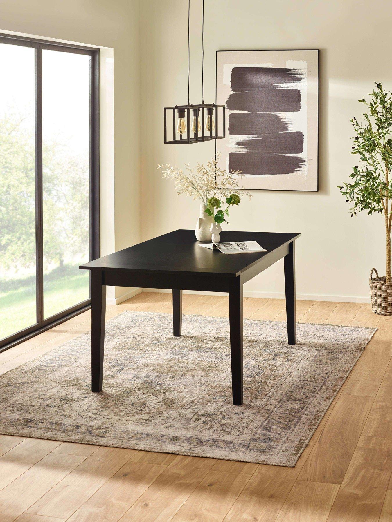 Image 3 of 7 of Julian Bowen Knoxley Black Extending Table And 8 Chairs