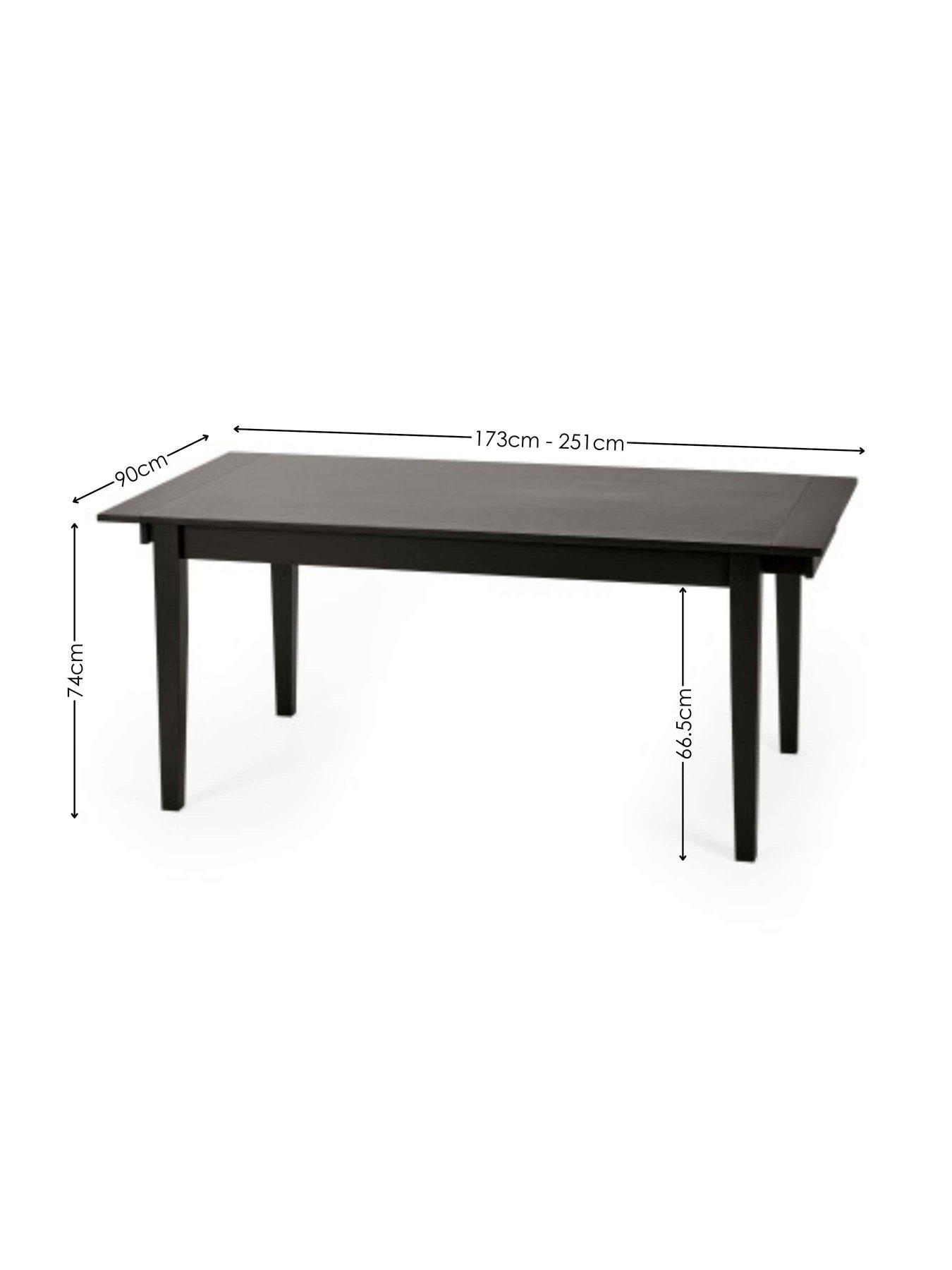 Image 6 of 7 of Julian Bowen Knoxley Black Extending Table And 8 Chairs