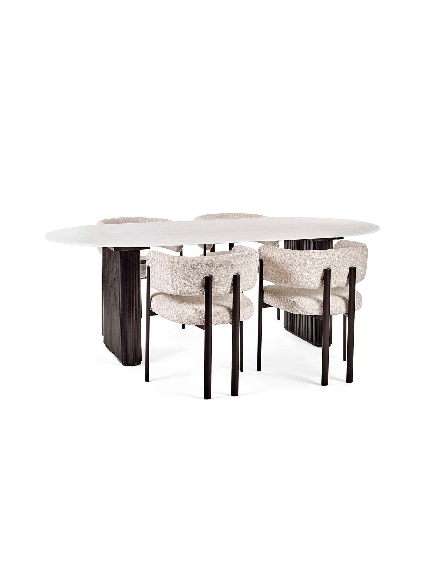 Image 5 of 7 of Julian Bowen Bolivia Oval Dining Table