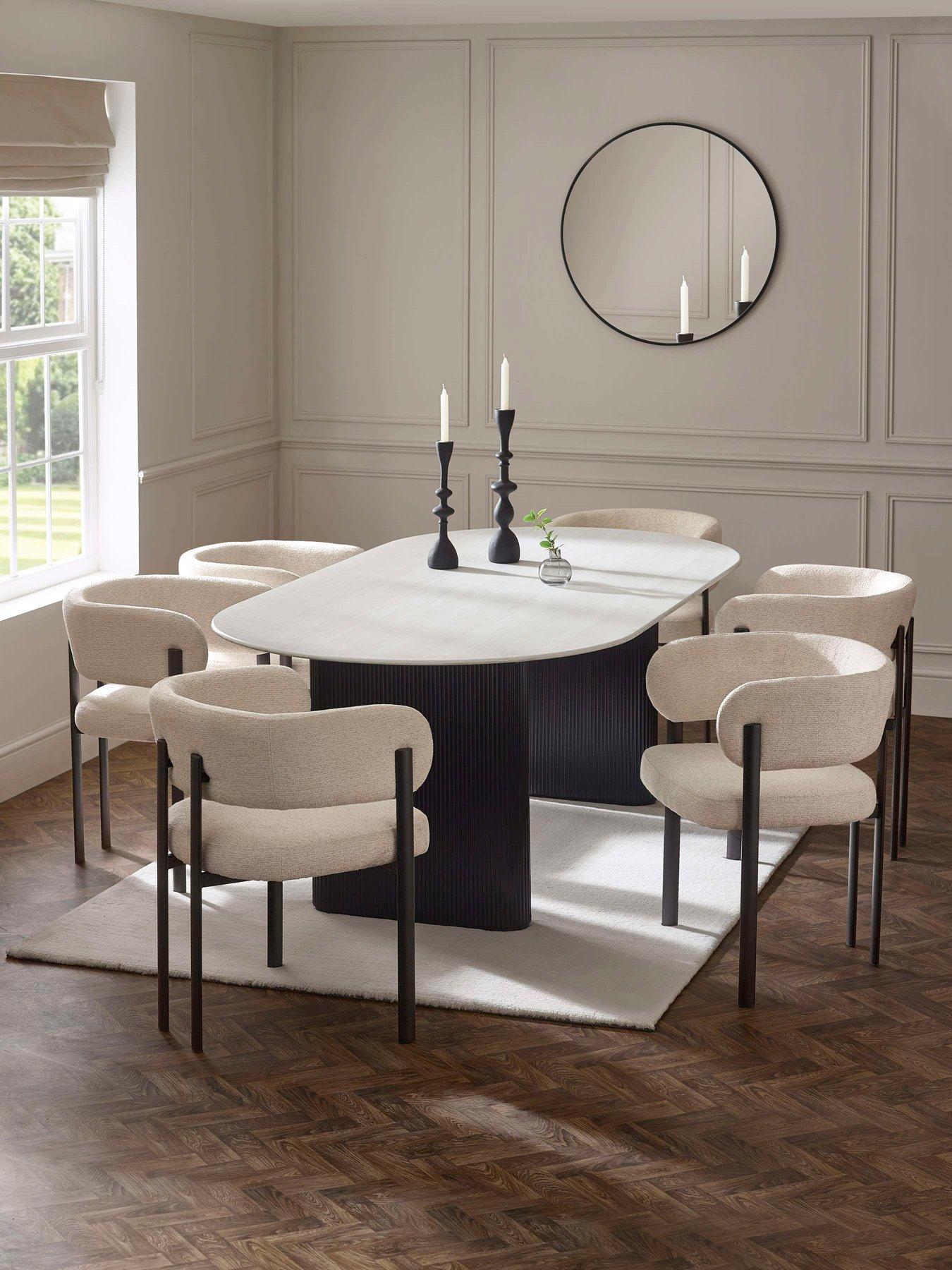 Image 6 of 7 of Julian Bowen Bolivia Oval Dining Table