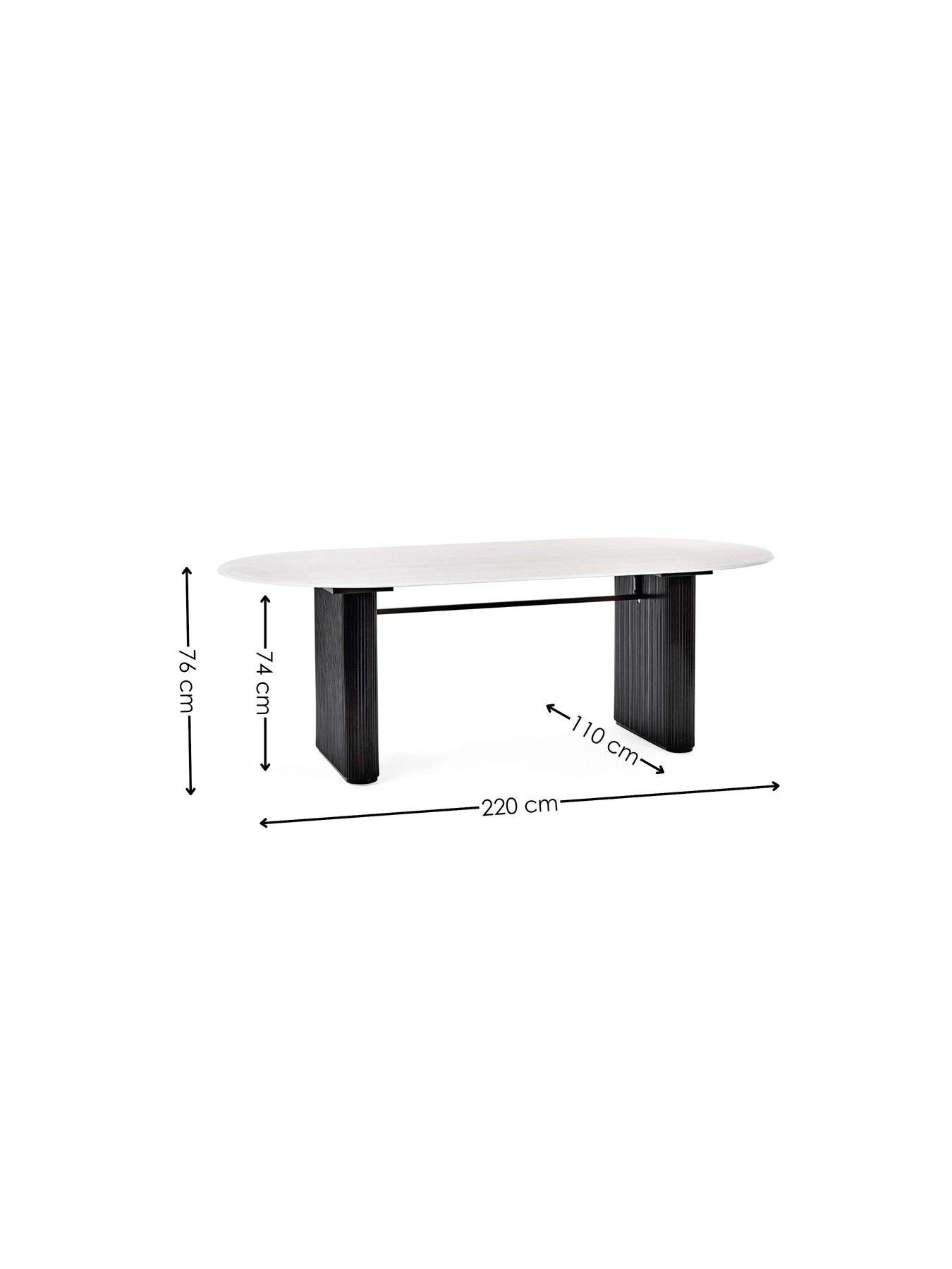 Image 7 of 7 of Julian Bowen Bolivia Oval Dining Table